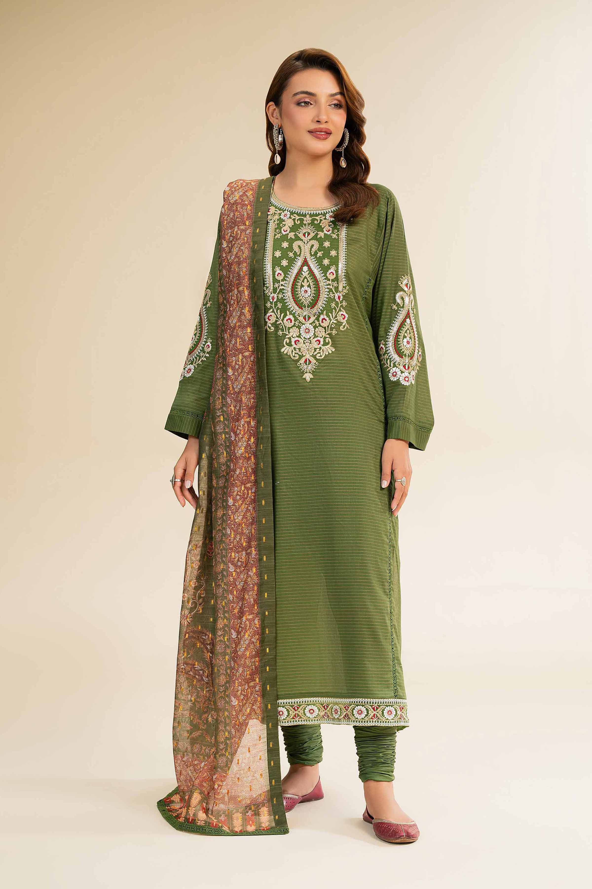 3 Piece - Embroidered Suit - 42501436 for Women - Unstitched Collection | Nishat | Shop Online