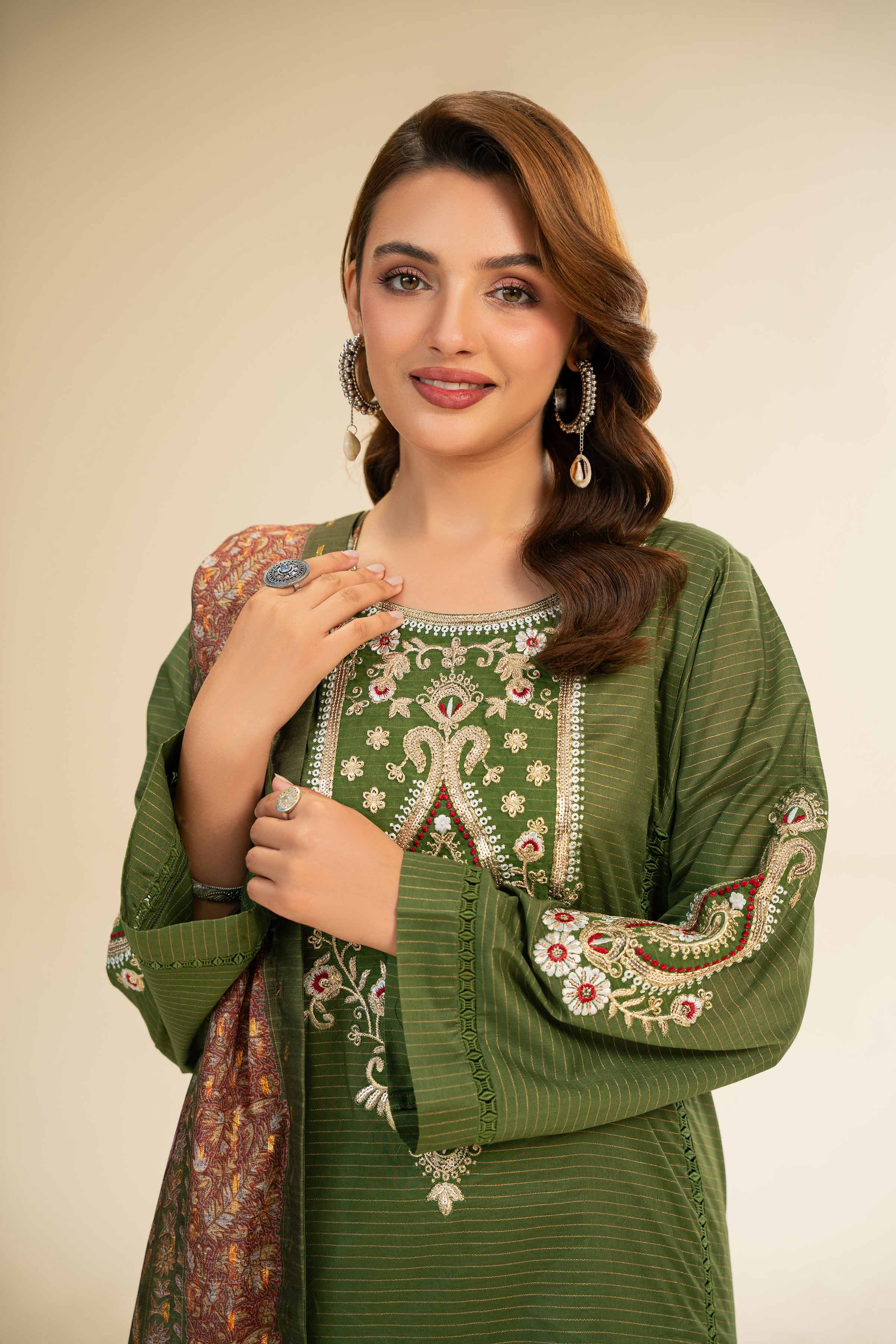 3 Piece - Embroidered Suit - 42501436 for Women - Unstitched Collection | Nishat | Shop Online