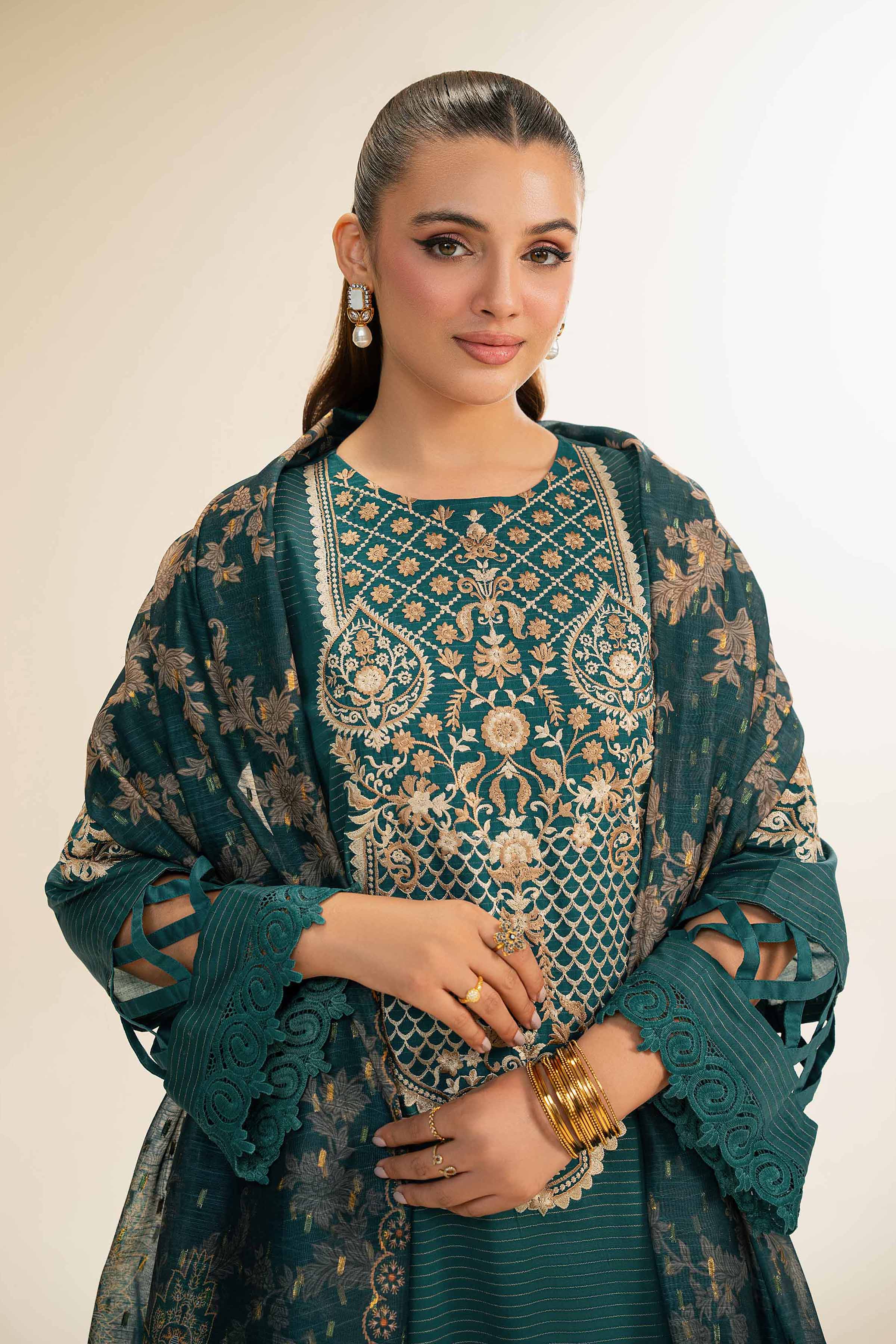 3 Piece - Embroidered Suit - 42501437 for Women - Unstitched Collection | Nishat | Shop Online