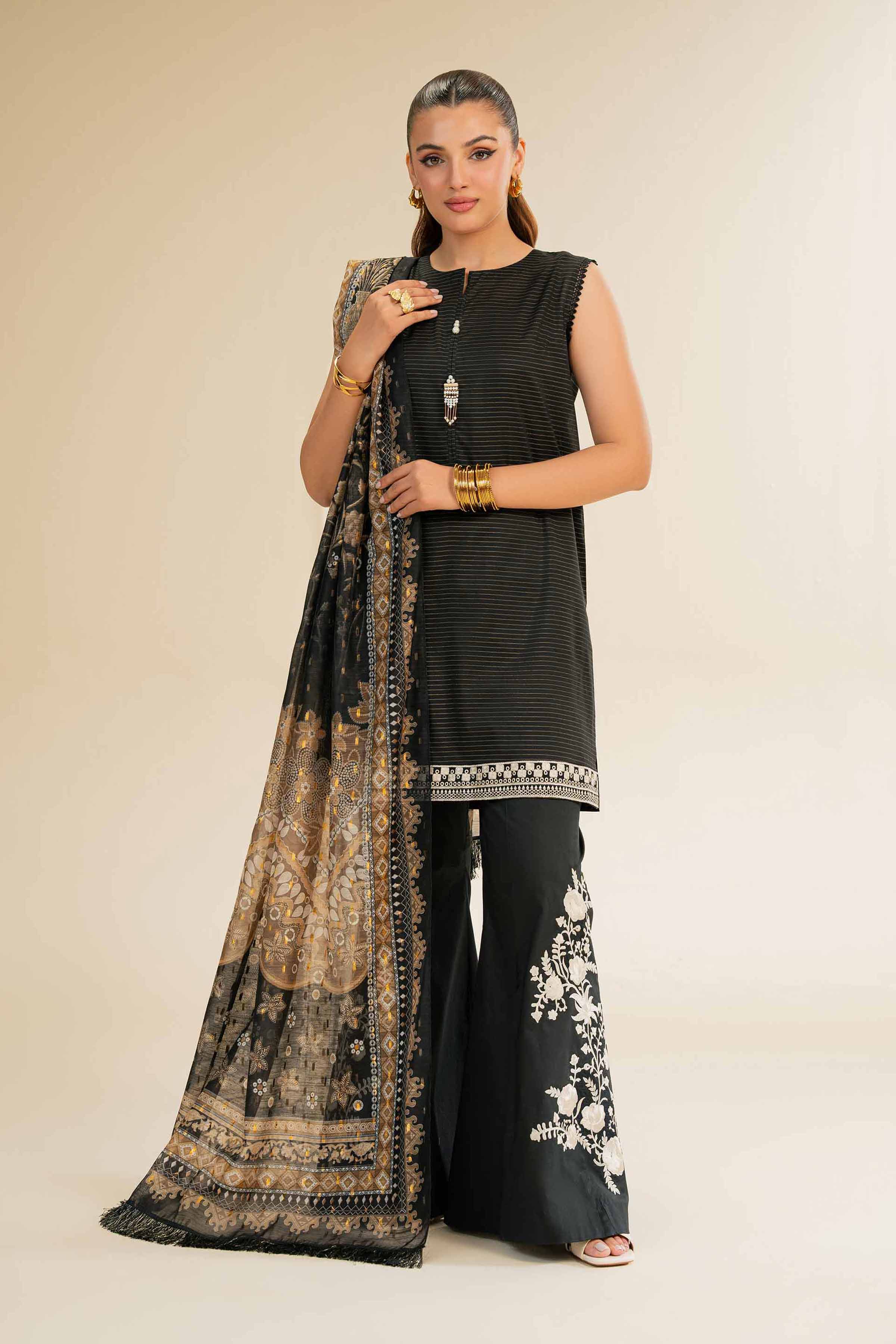 3 Piece - Embroidered Suit - 42501438 for Women - Unstitched Collection | Nishat | Shop Online