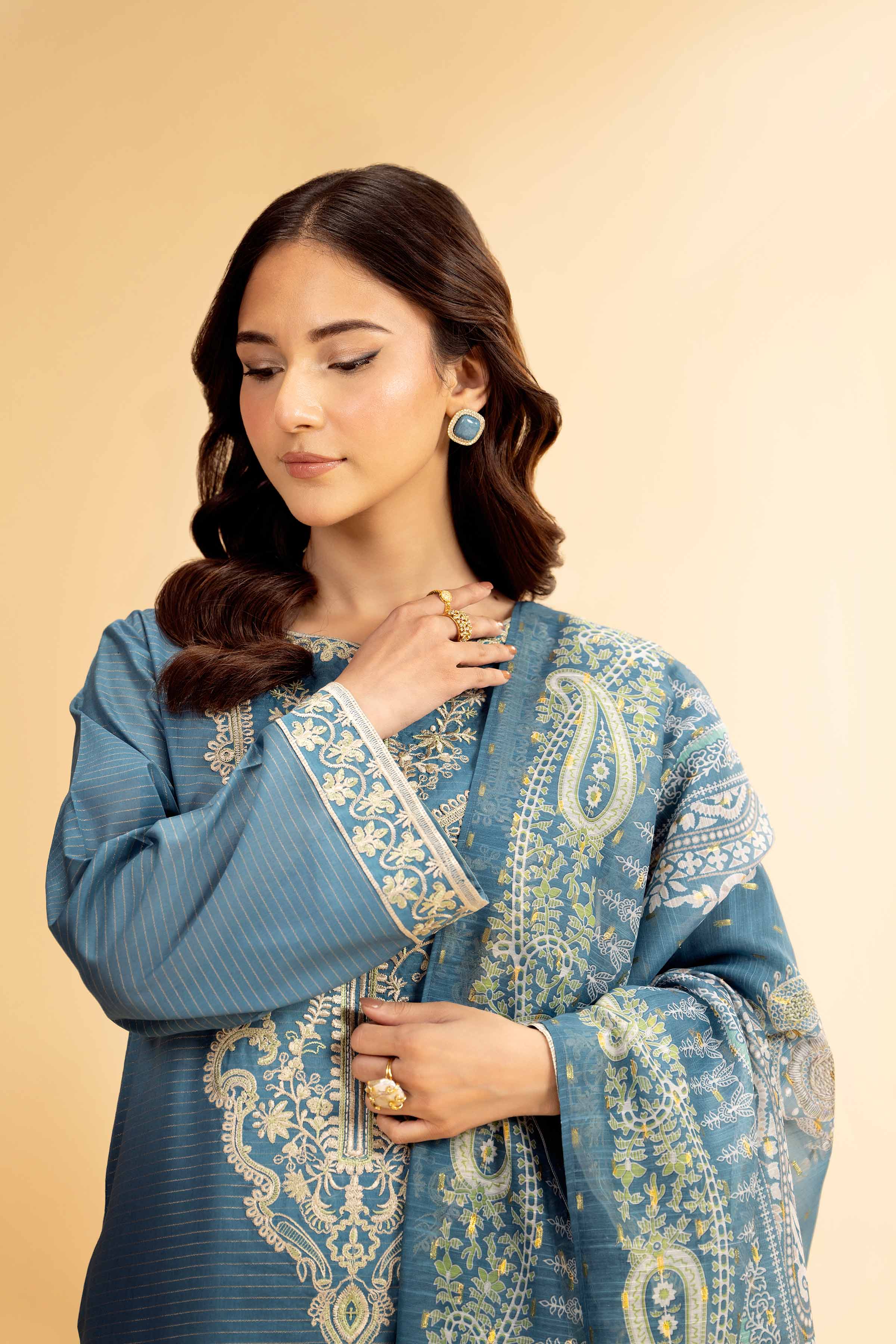 3 Piece - Embroidered Suit - 42501439 for Women - Unstitched Collection | Nishat | Shop Online