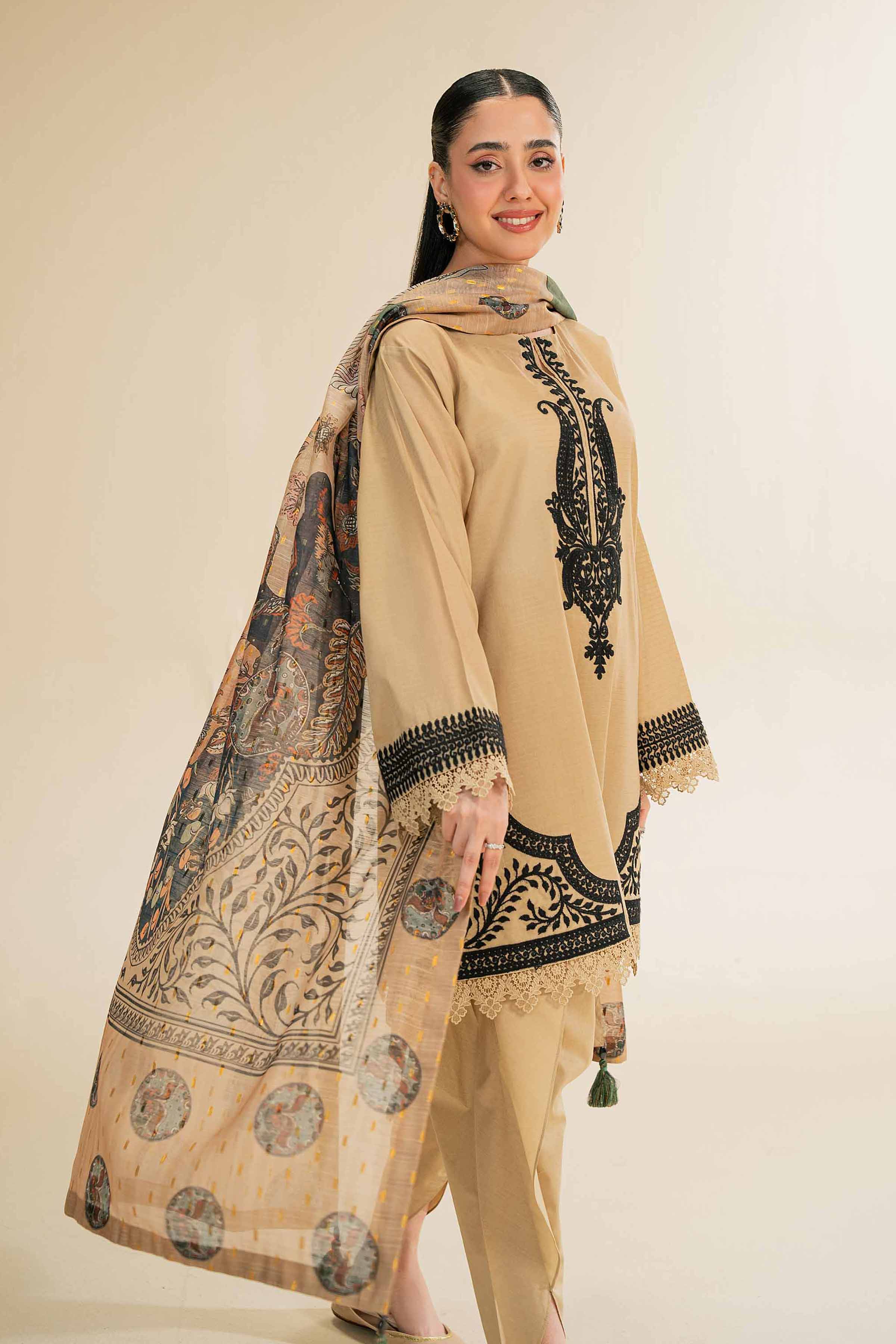 3 Piece - Embroidered Suit - 42501440 for Women - Unstitched Collection | Nishat | Shop Online