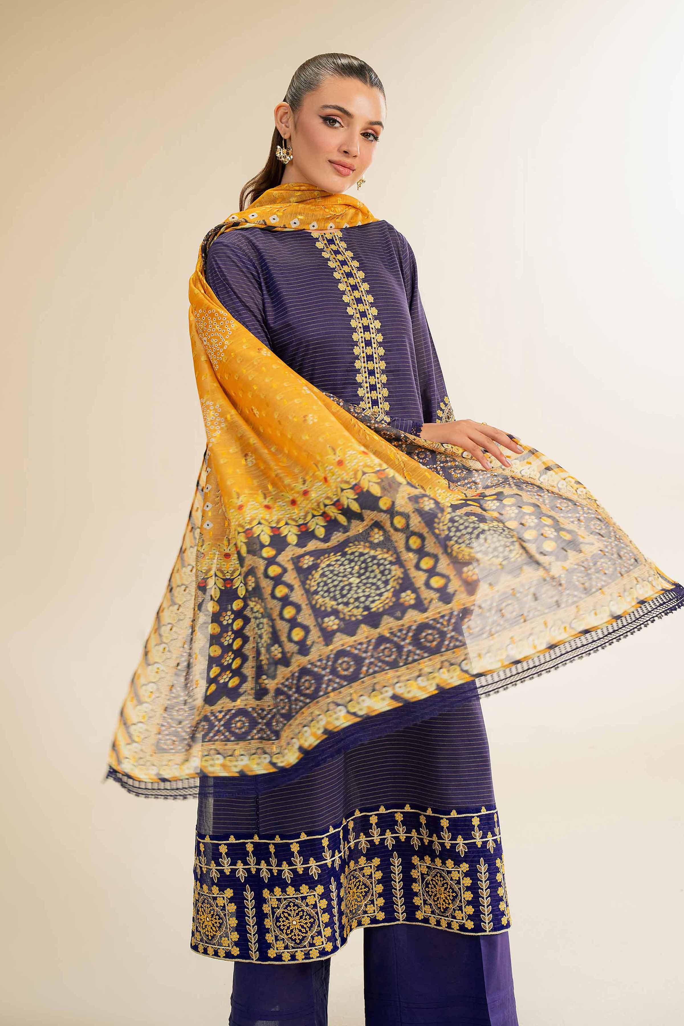 3 Piece - Embroidered Suit - 42501442 for Women - Unstitched Collection | Nishat | Shop Online