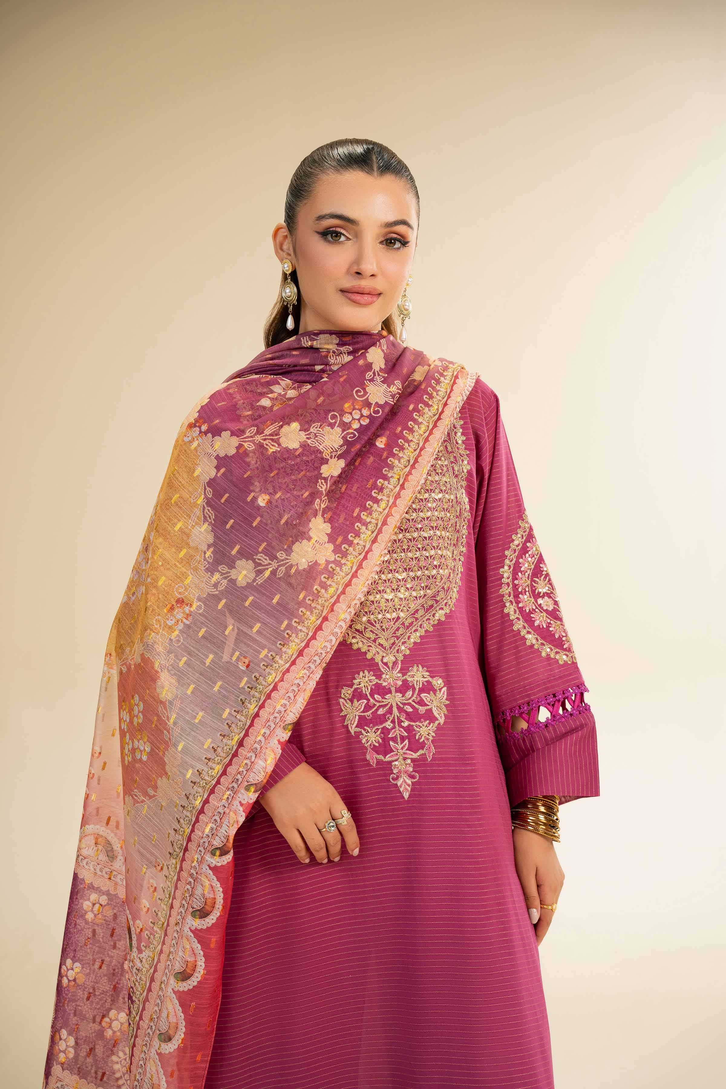 3 Piece - Embroidered Suit - 42501443 for Women - Unstitched Collection | Nishat | Shop Online