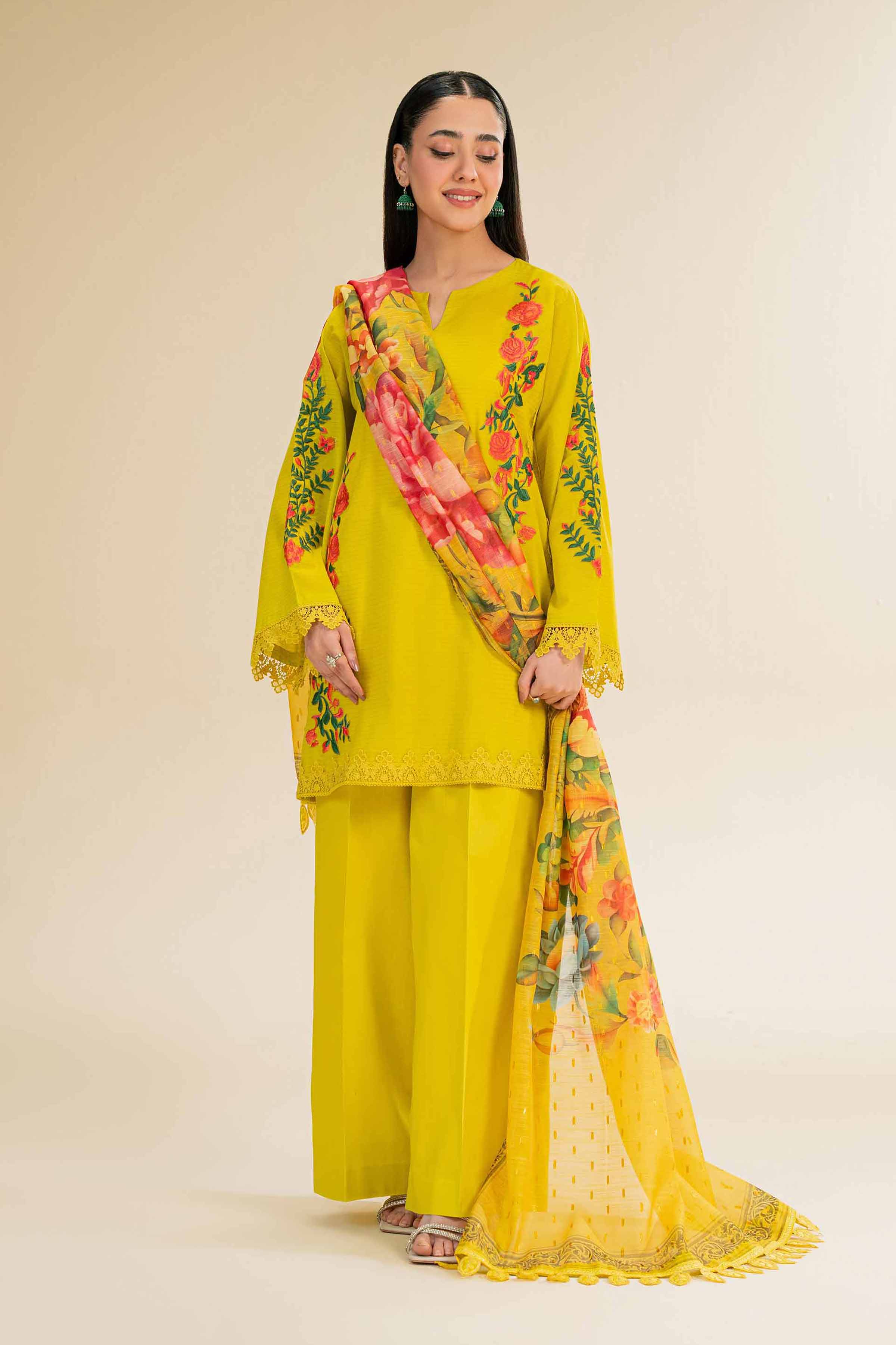 3 Piece - Embroidered Suit - 42501445 for Women - Unstitched Collection | Nishat | Shop Online