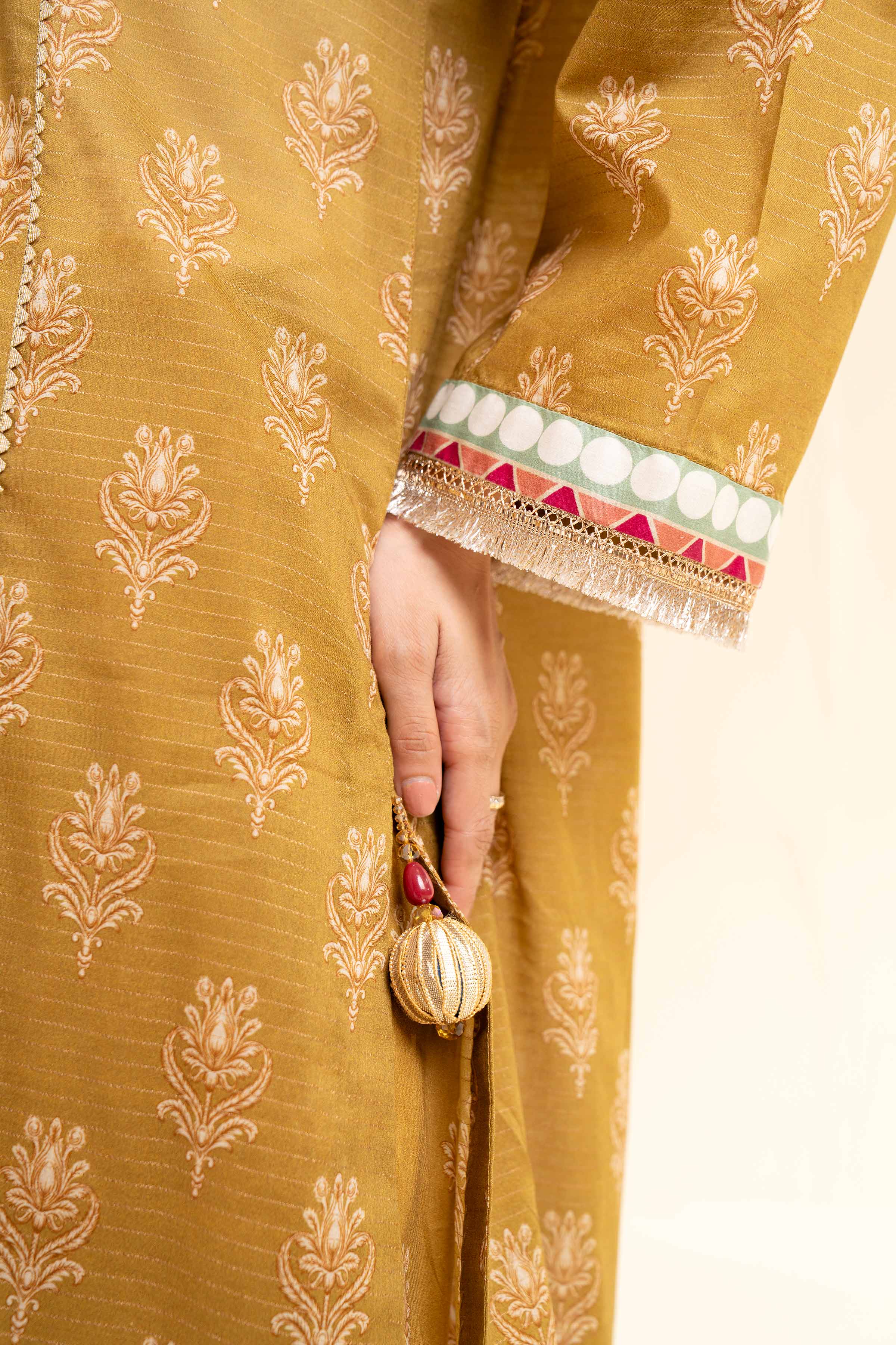 3 Piece - Printed With Gotta Laces Suit - 42501447 for Women - Unstitched Collection | Nishat | Shop Online