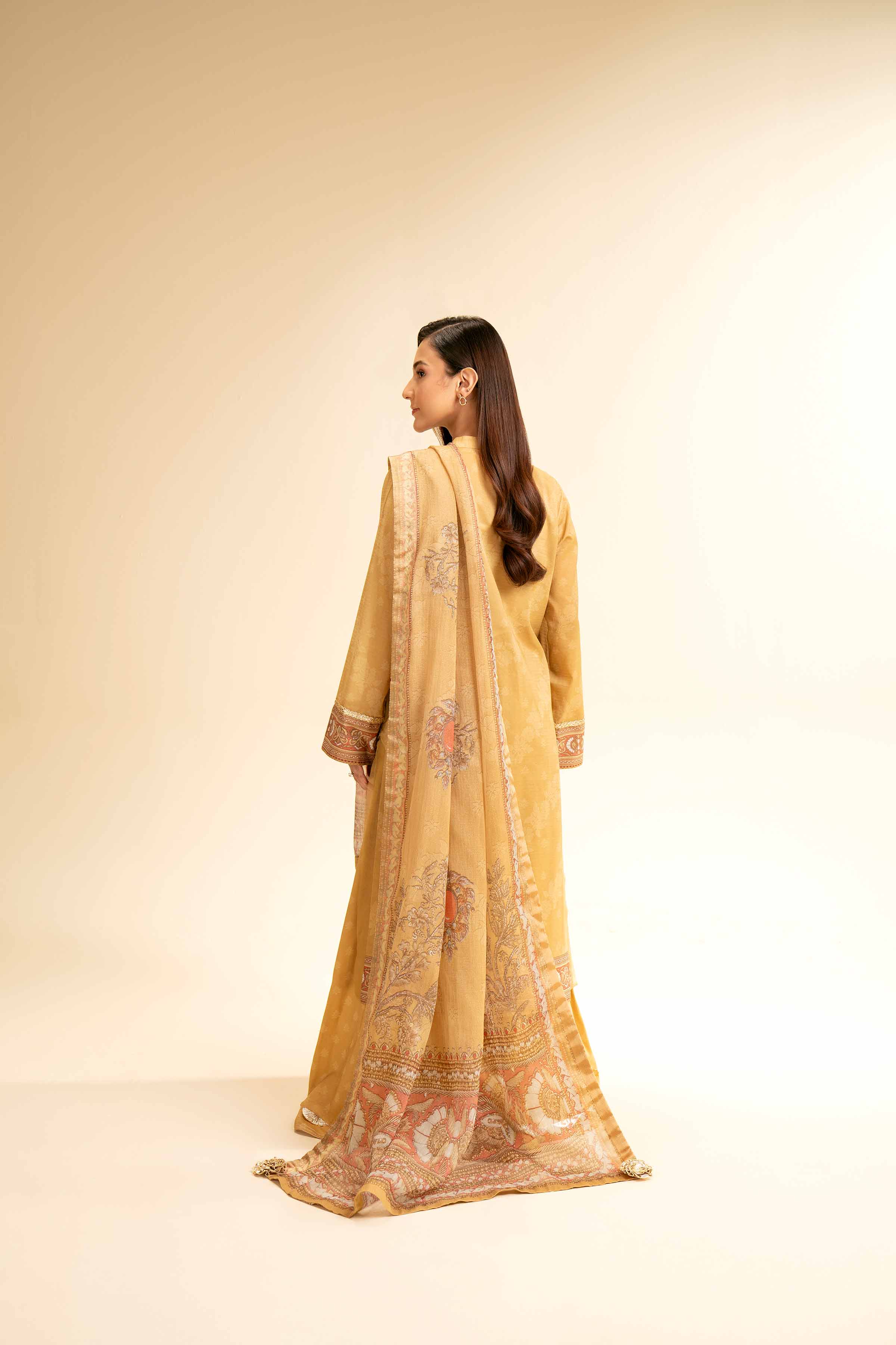 3 Piece - Printed With Gotta Laces Suit - 42501448 for Women - Unstitched Collection | Nishat | Shop Online