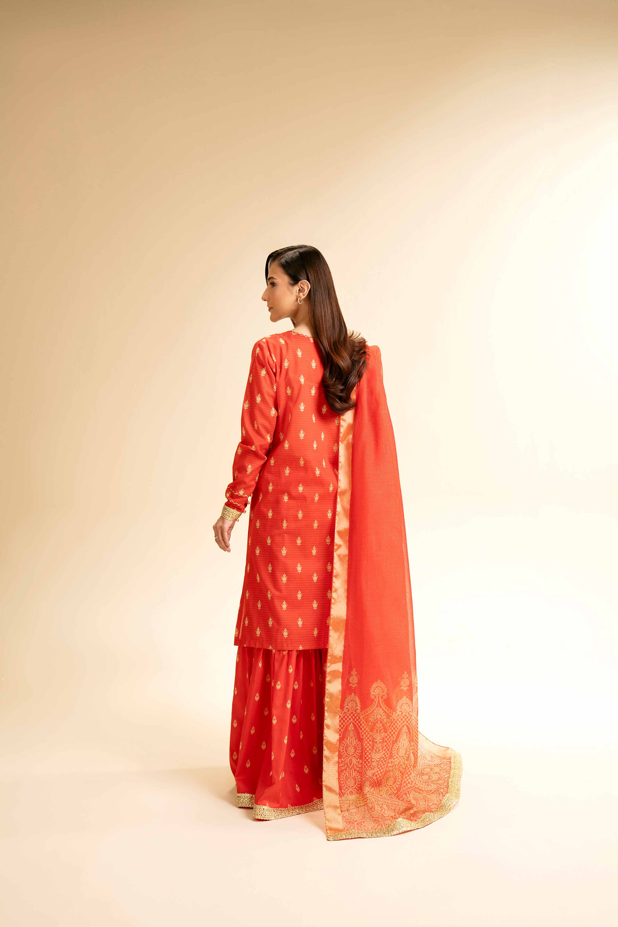 3 Piece - Printed With Gotta Laces Suit - 42501452 for Women - Unstitched Collection | Nishat | Shop Online