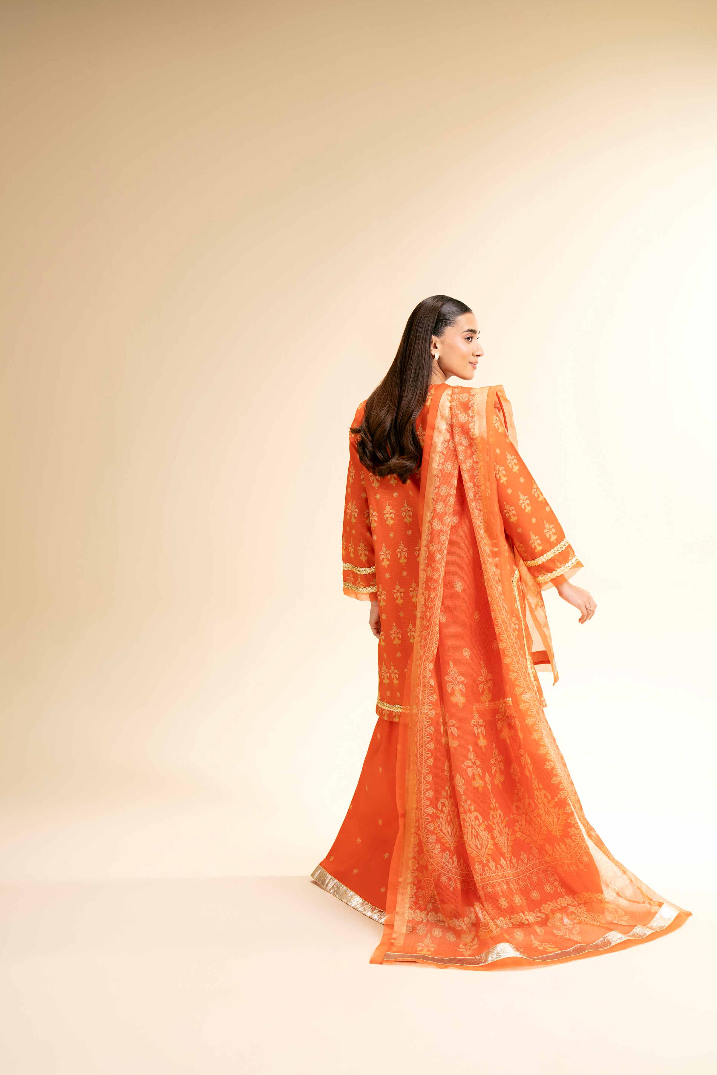 3 Piece - Printed With Gotta Laces Suit - 42501454 for Women - Unstitched Collection | Nishat | Shop Online