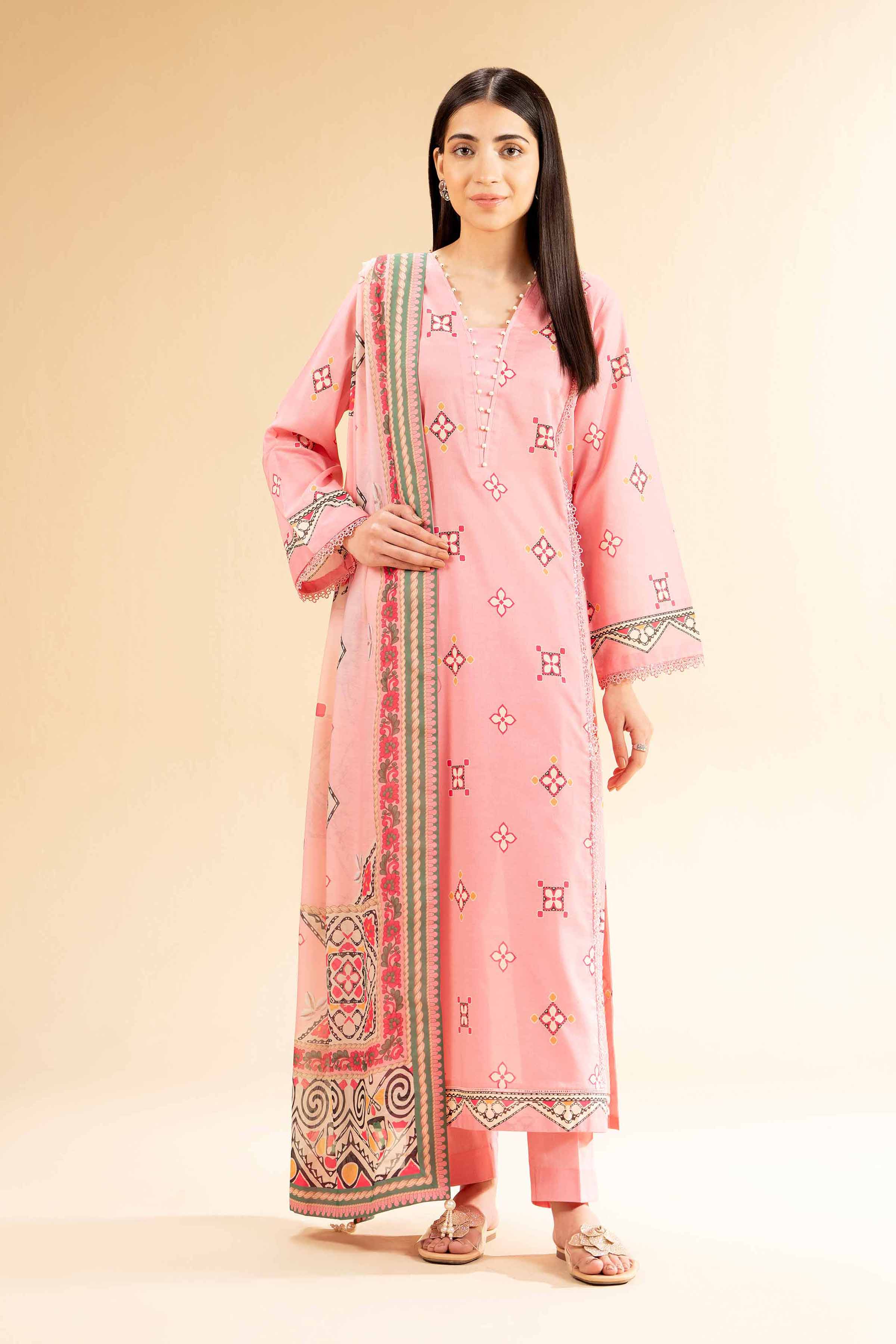 3 Piece - Printed Suit - 42501456 for Women - Unstitched Collection | Nishat | Shop Online