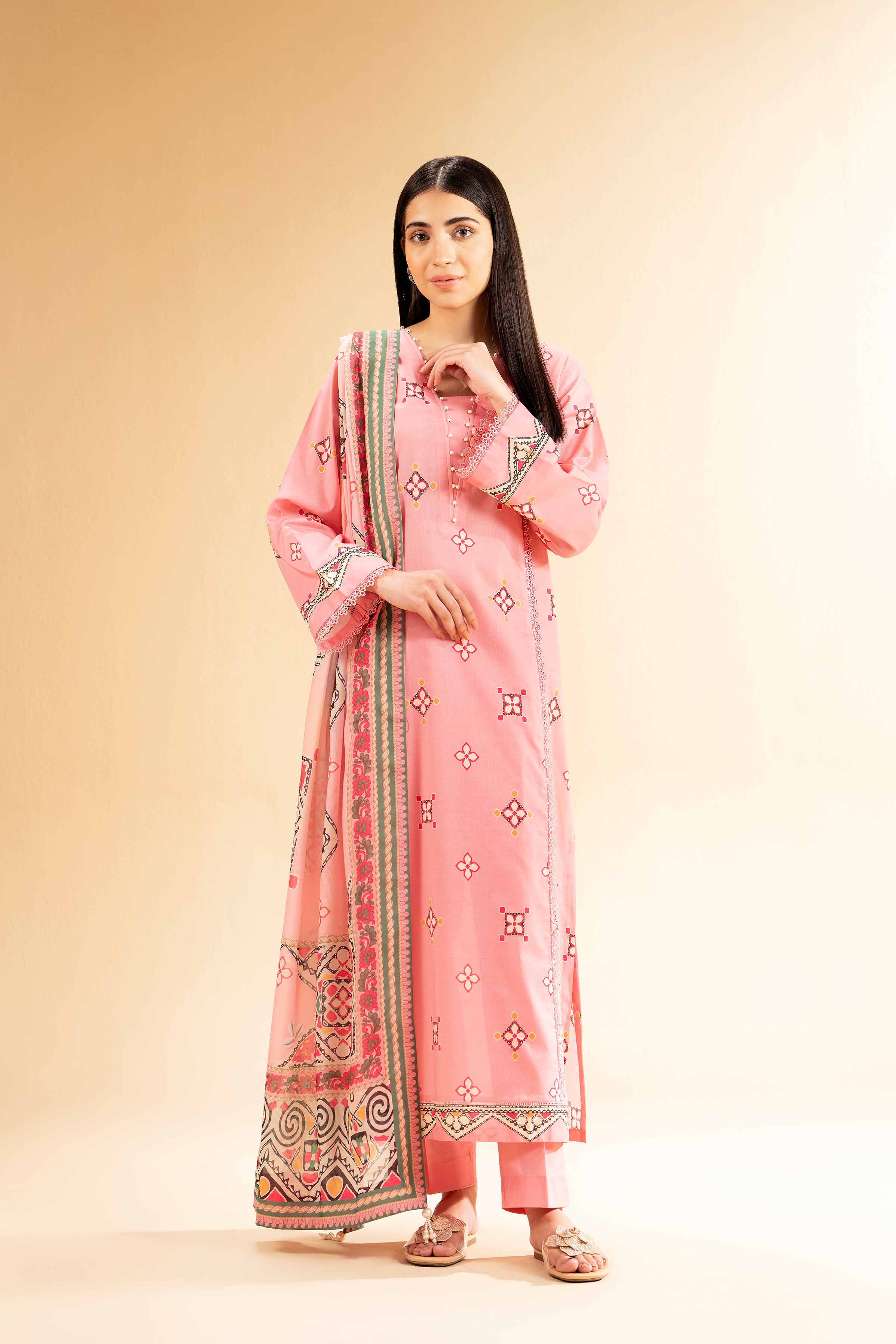 3 Piece - Printed Suit - 42501456 for Women - Unstitched Collection | Nishat | Shop Online
