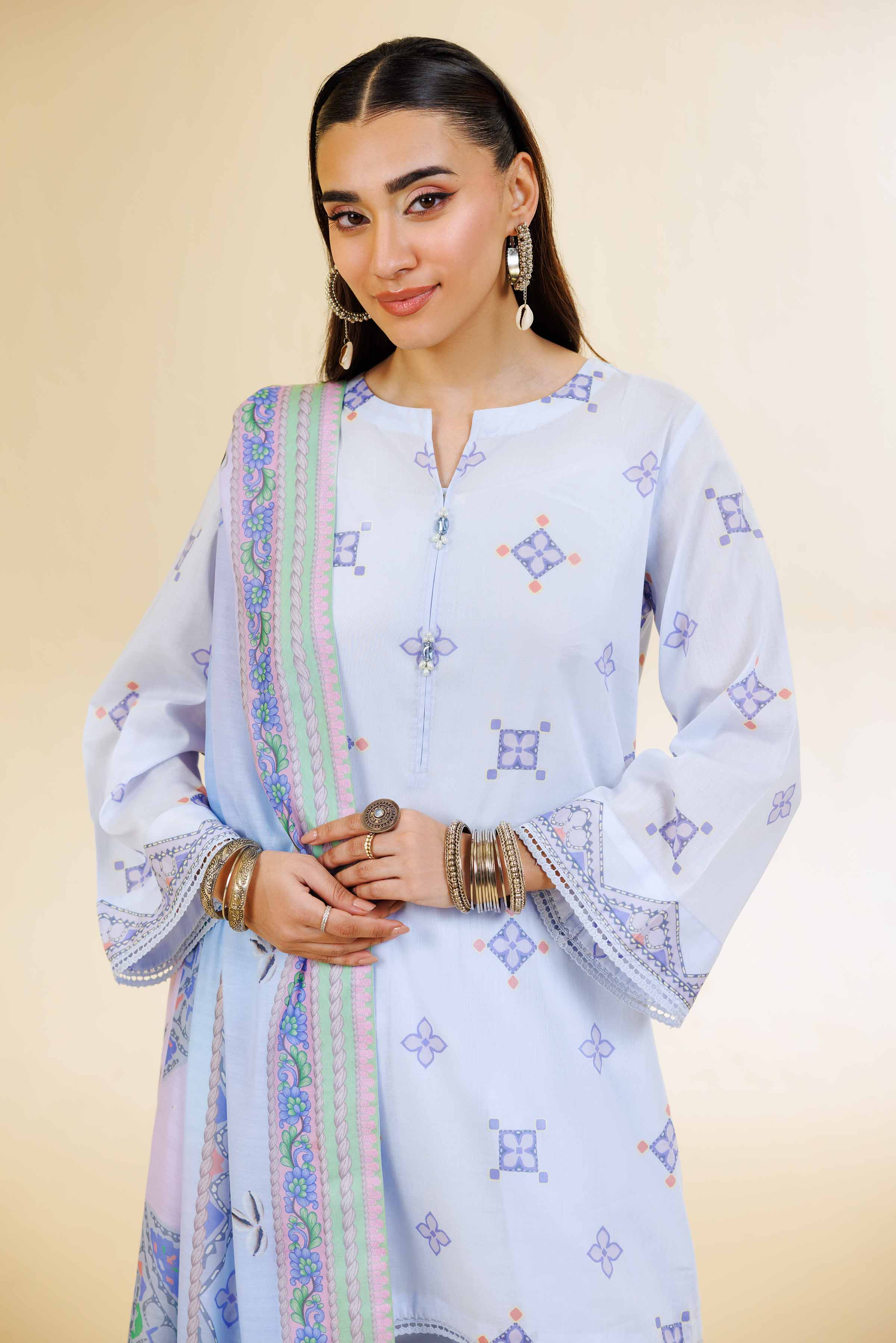 3 Piece - Printed Suit - 42501457 for Women - Unstitched Collection | Nishat | Shop Online