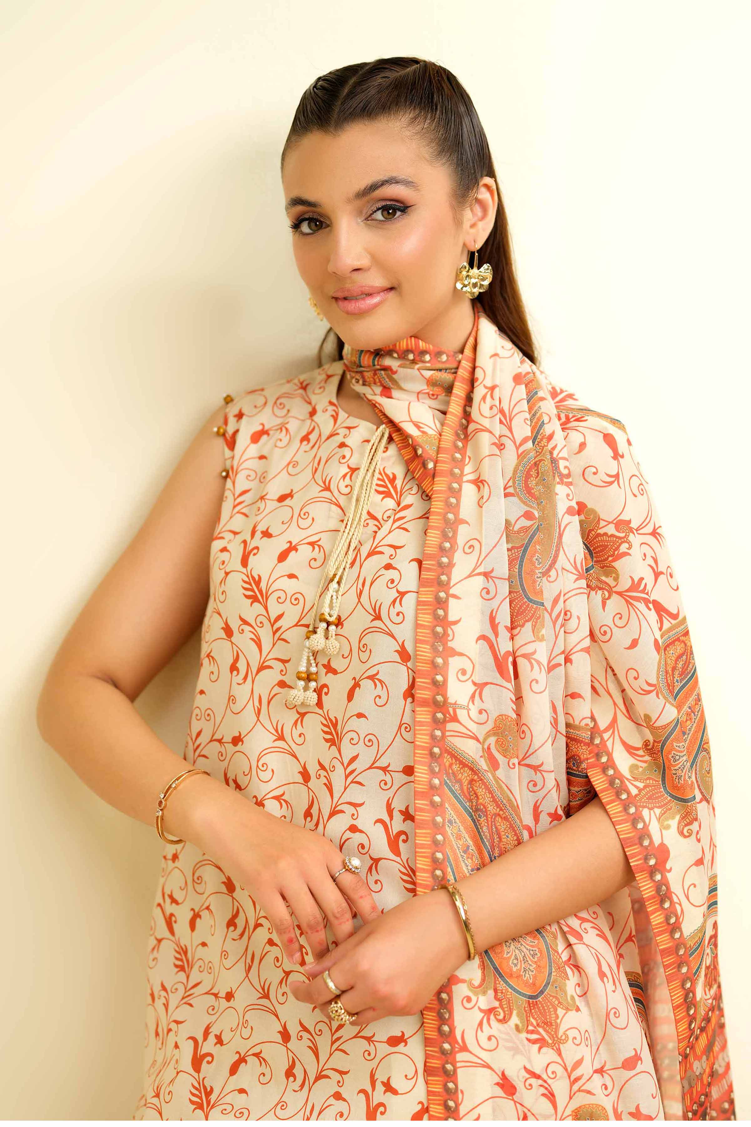 3 Piece - Printed Suit - 42501460 for Women - Unstitched Collection | Nishat | Shop Online