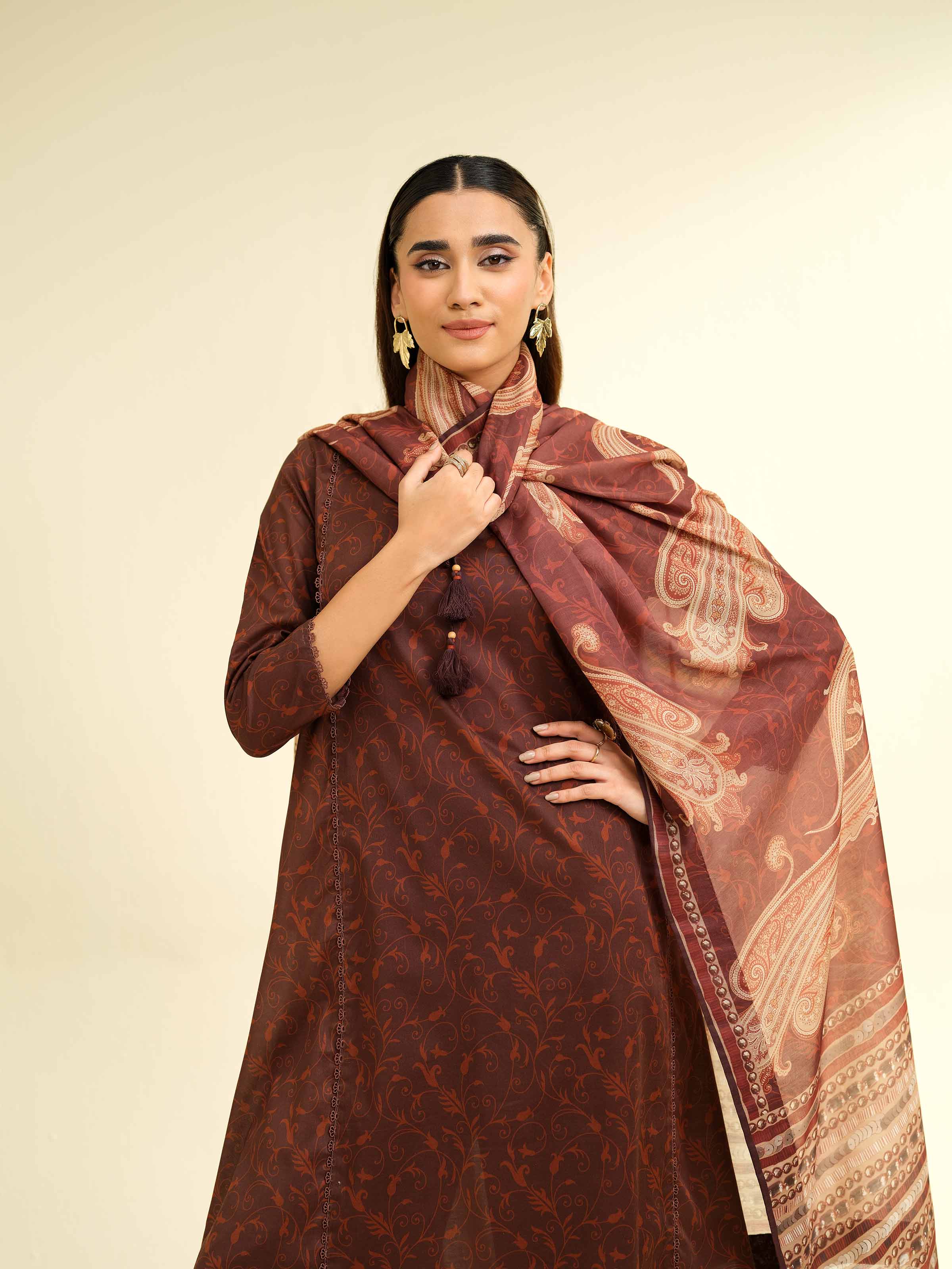 3 Piece - Printed Suit - 42501461 for Women - Unstitched Collection | Nishat | Shop Online