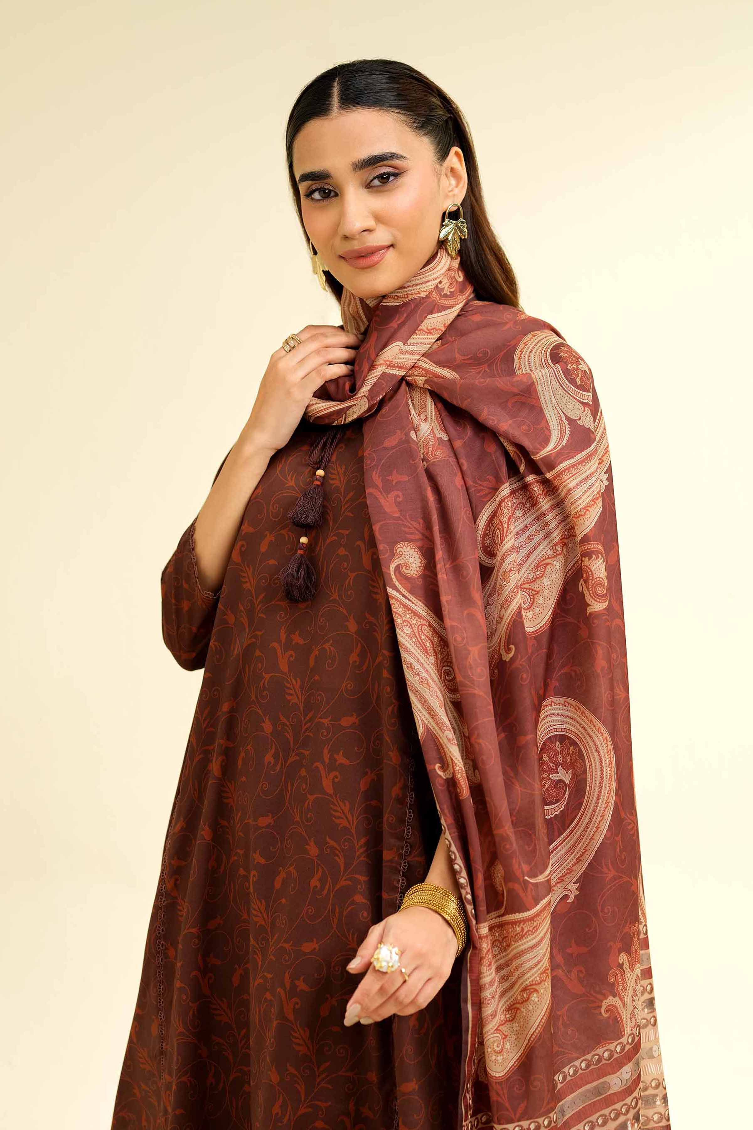 3 Piece - Printed Suit - 42501461 for Women - Unstitched Collection | Nishat | Shop Online