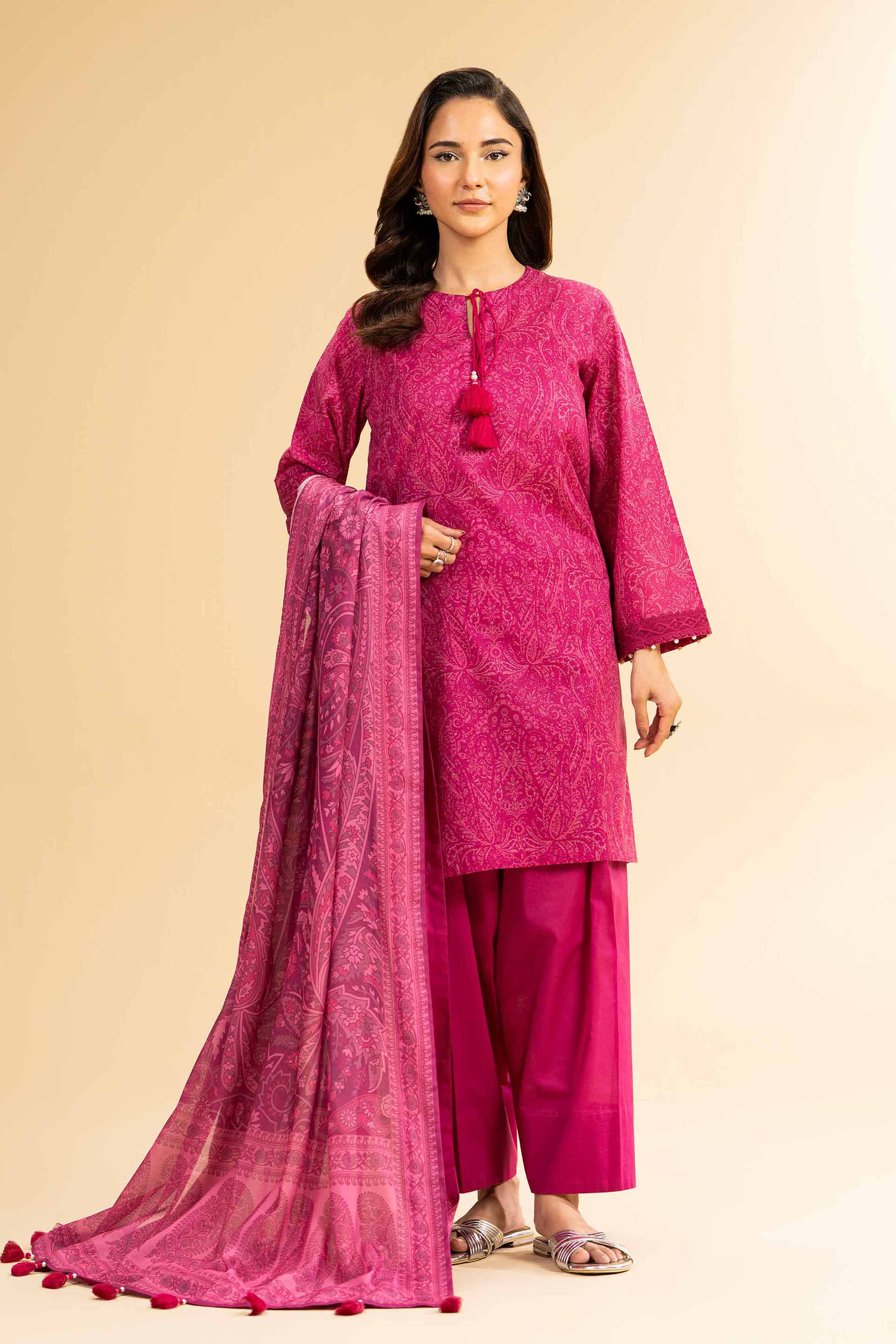3 Piece - Printed Suit - 42501463 for Women - Unstitched Collection | Nishat | Shop Online
