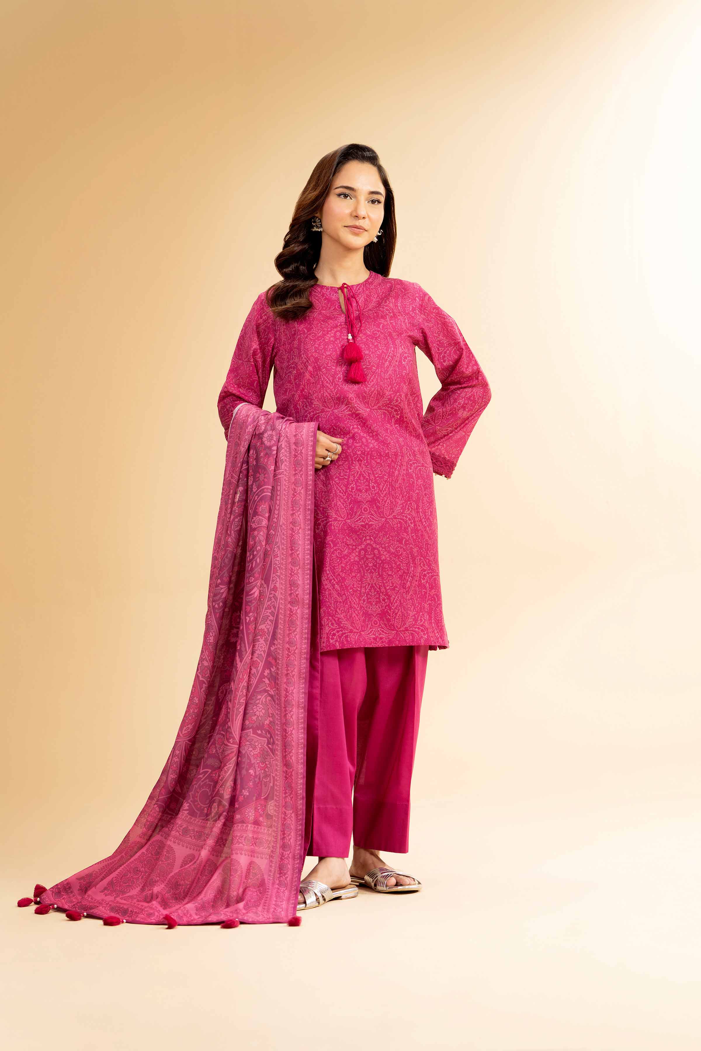 3 Piece - Printed Suit - 42501463 for Women - Unstitched Collection | Nishat | Shop Online