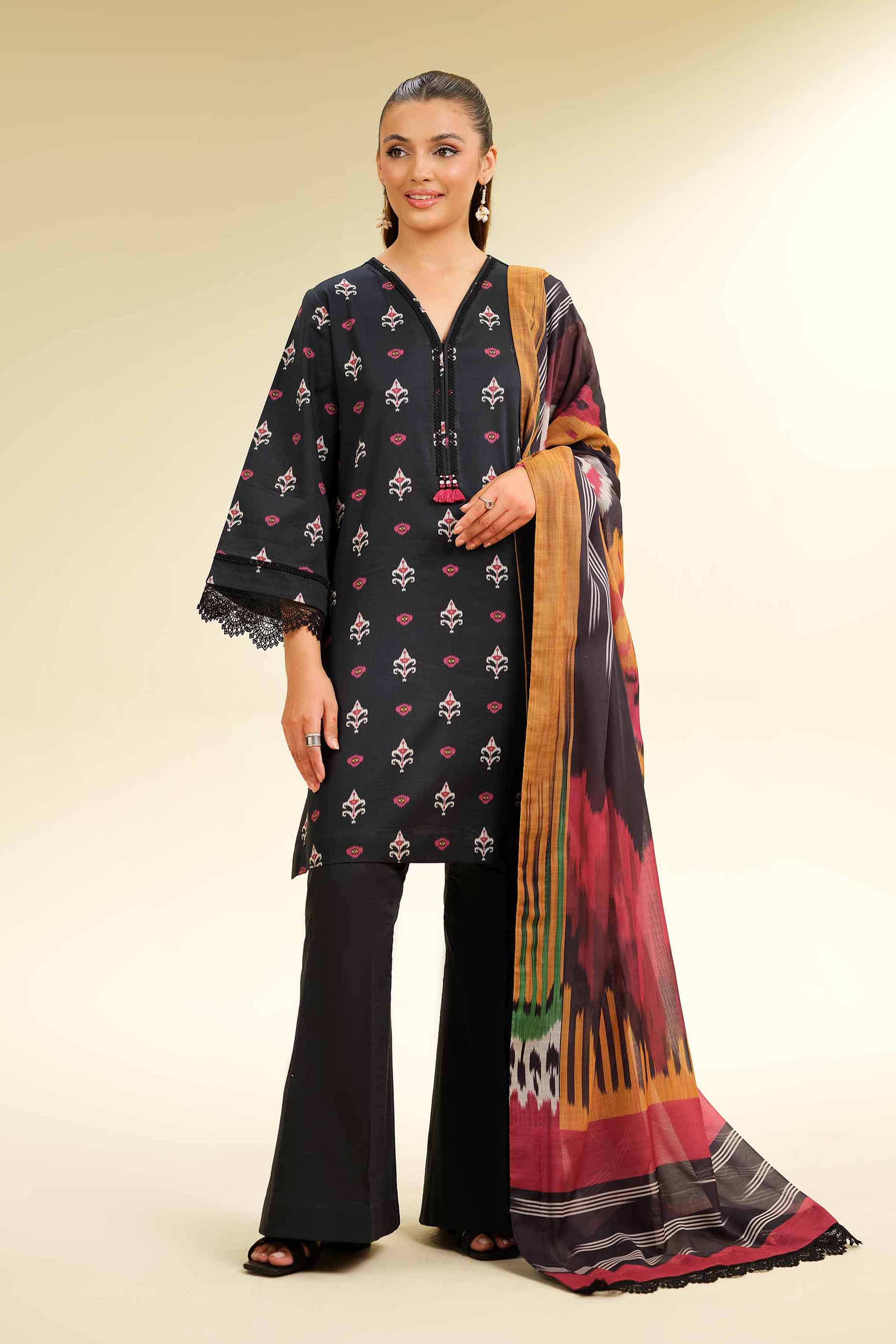 3 Piece - Printed Suit - 42501464 for Women - Unstitched Collection | Nishat | Shop Online