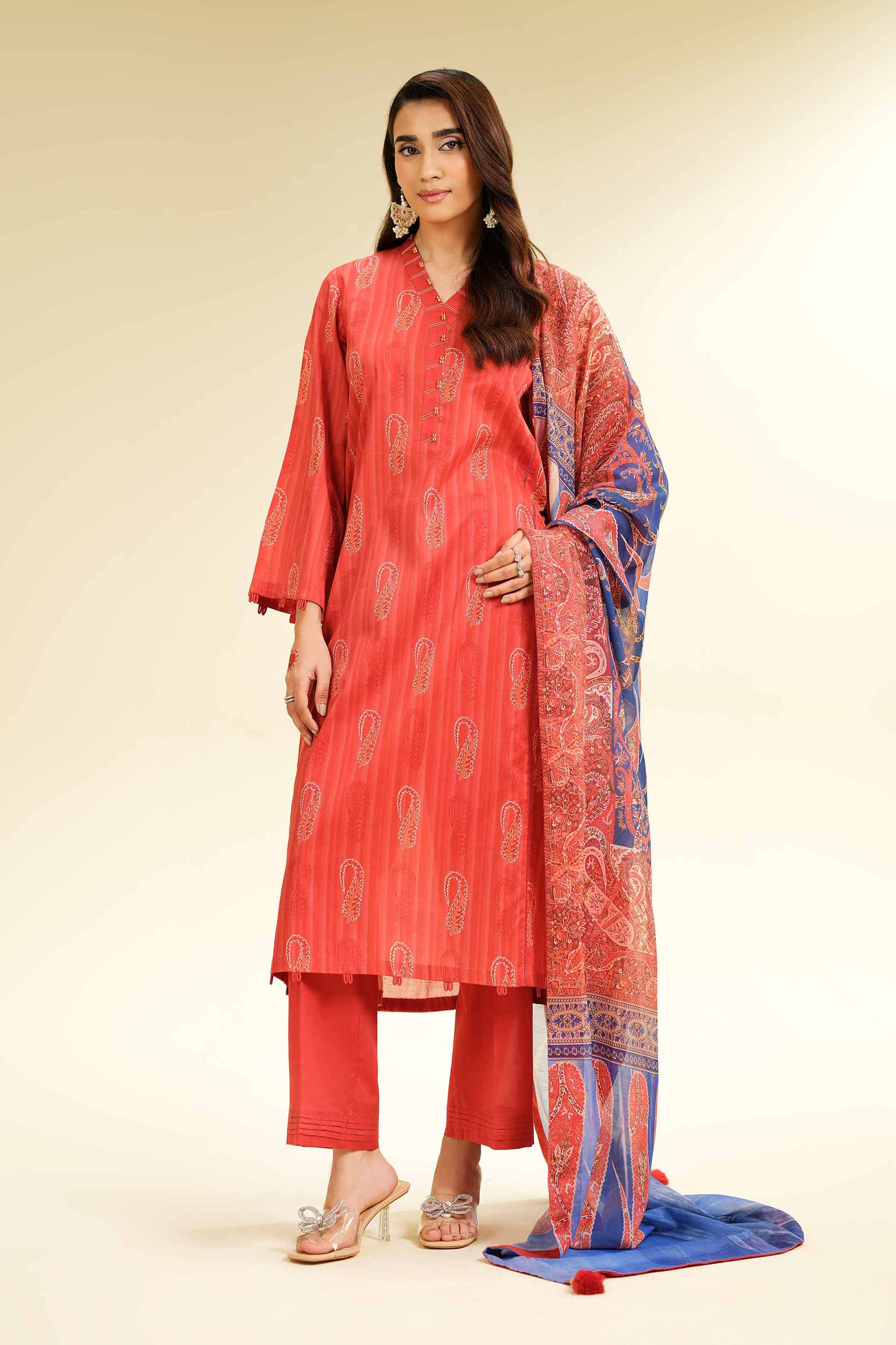 3 Piece - Printed Suit - 42501468 for Women - Unstitched Collection | Nishat | Shop Online
