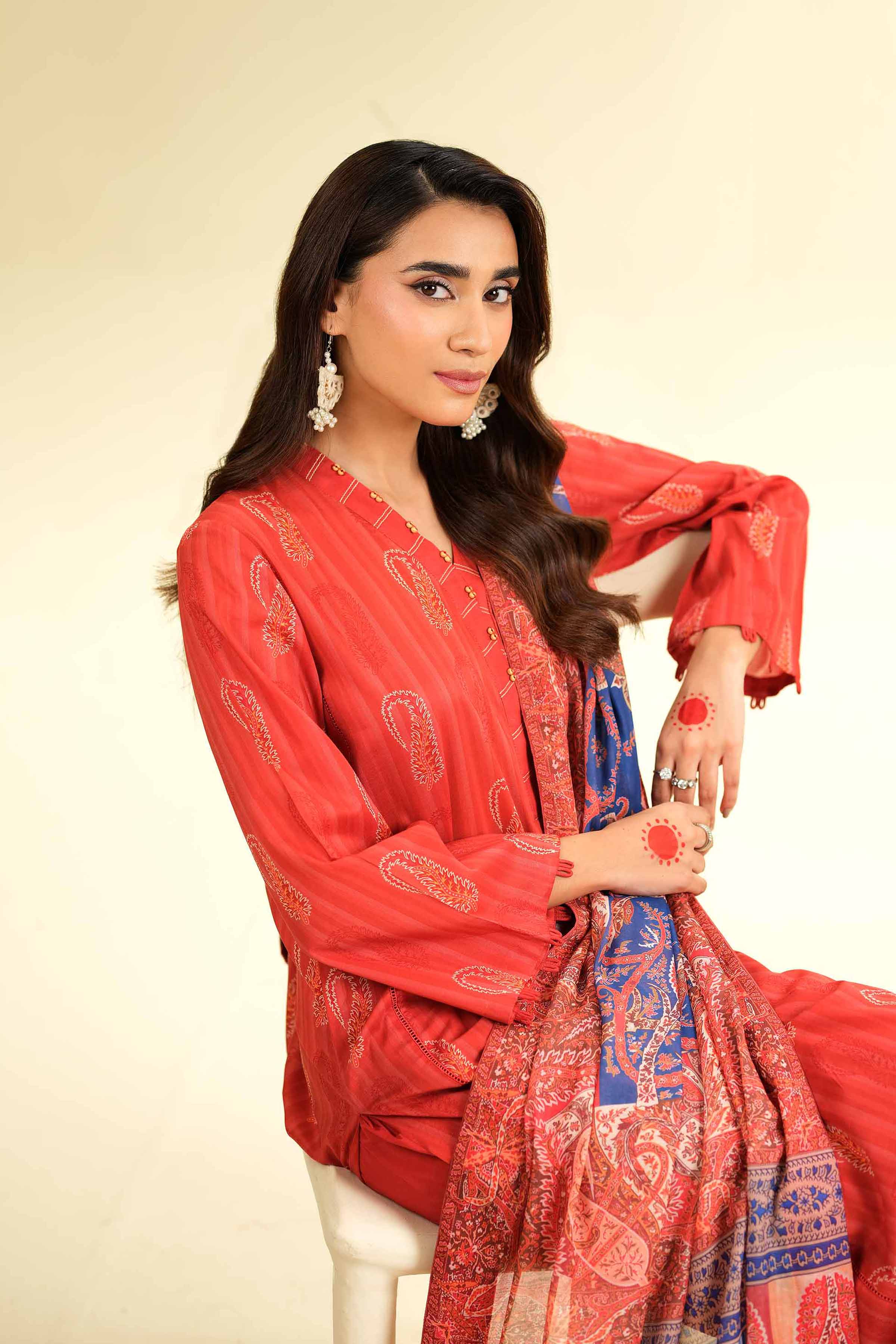 3 Piece - Printed Suit - 42501468 for Women - Unstitched Collection | Nishat | Shop Online