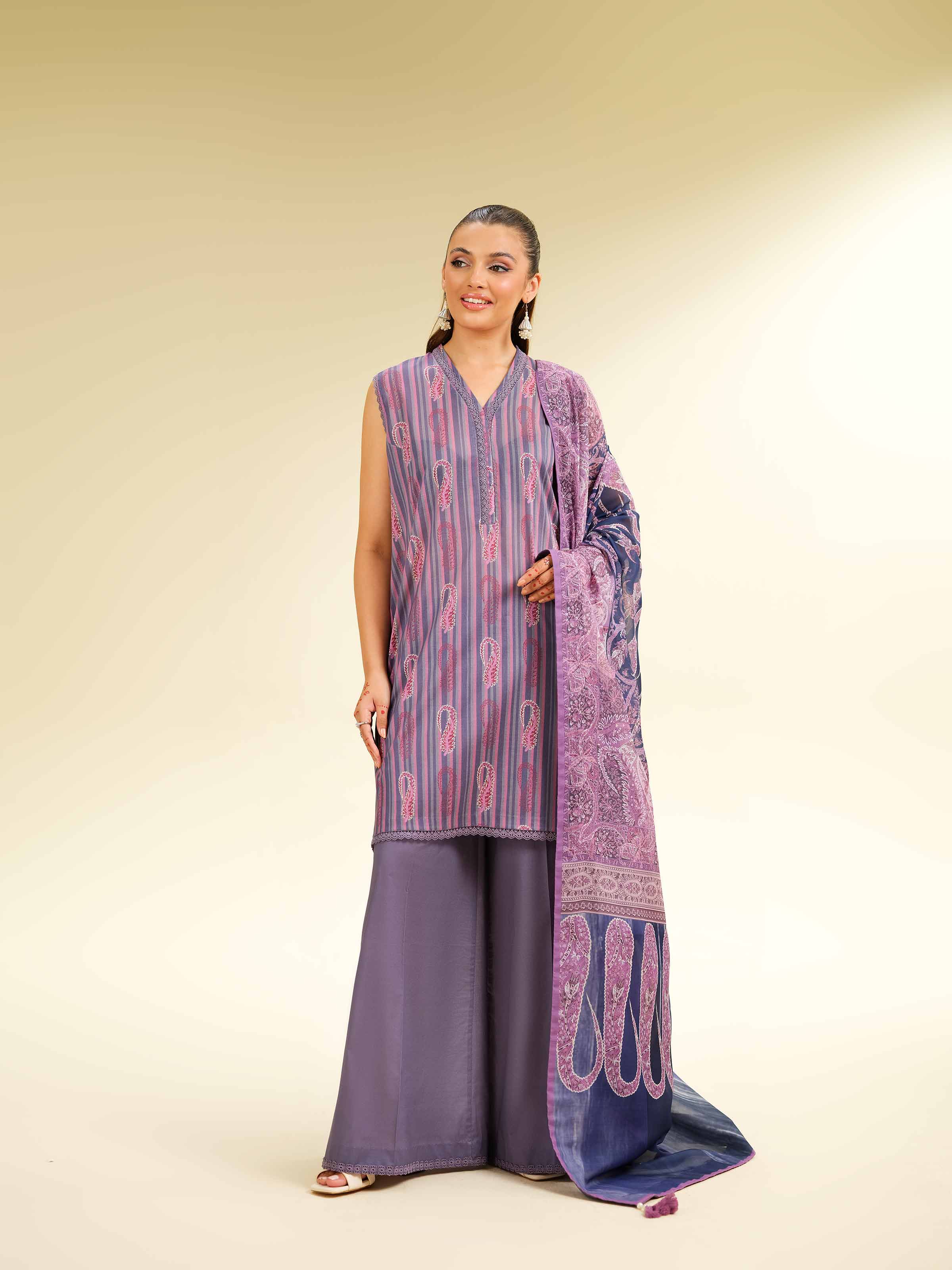 3 Piece - Printed Suit - 42501469 for Women - Unstitched Collection | Nishat | Shop Online