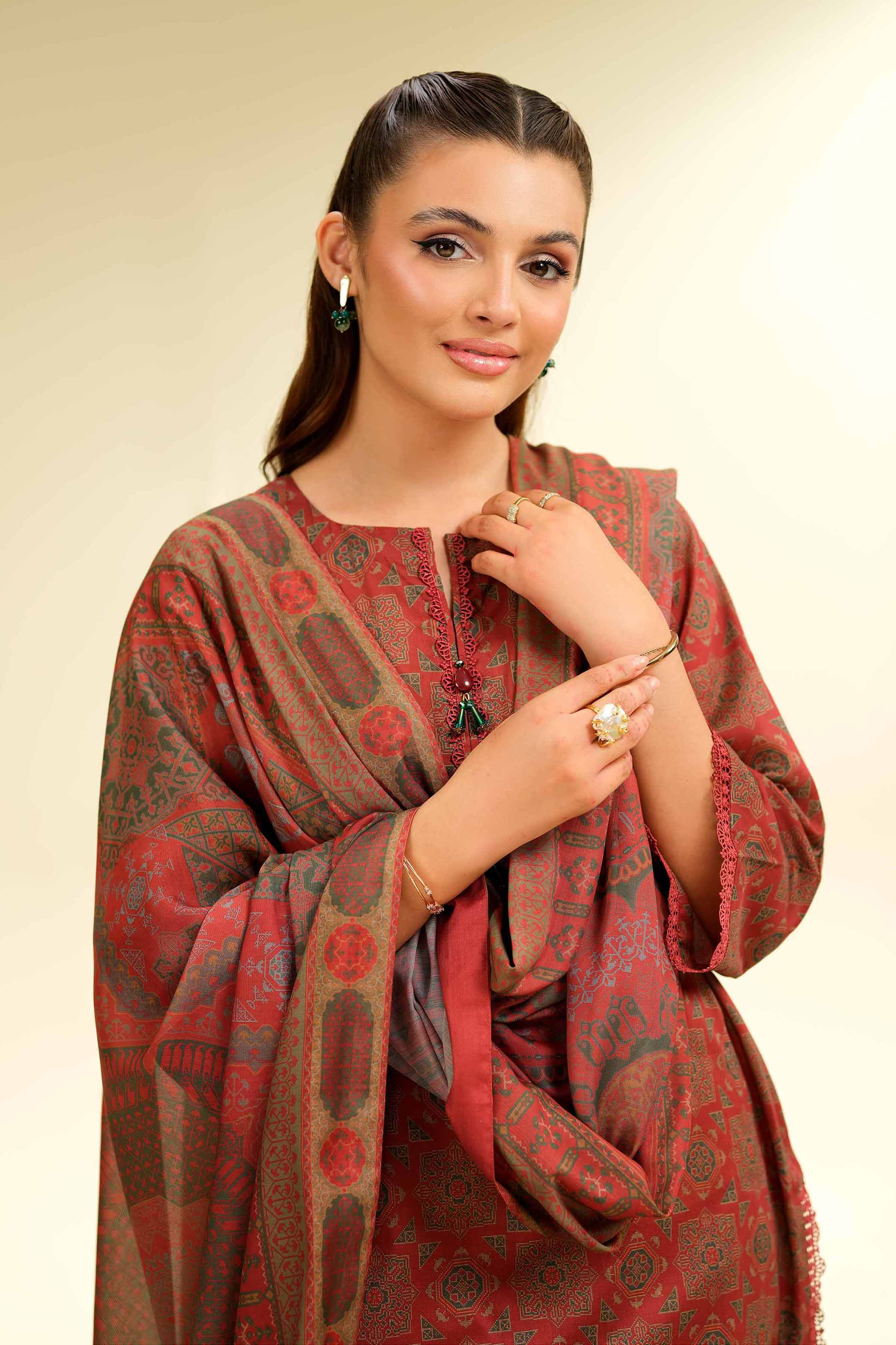 3 Piece - Printed Suit - 42501470 for Women - Unstitched Collection | Nishat | Shop Online