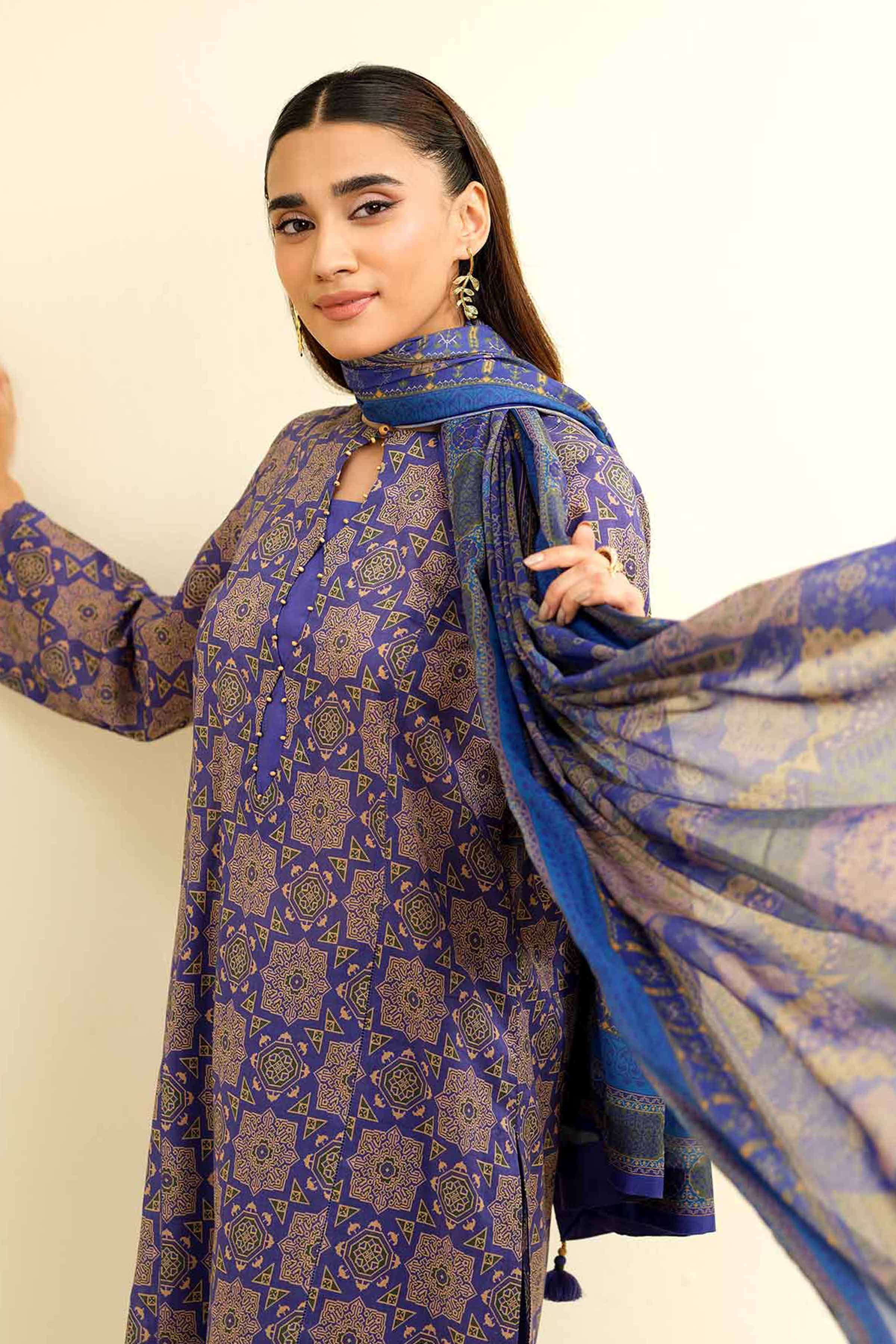 3 Piece - Printed Suit - 42501471 for Women - Unstitched Collection | Nishat | Shop Online