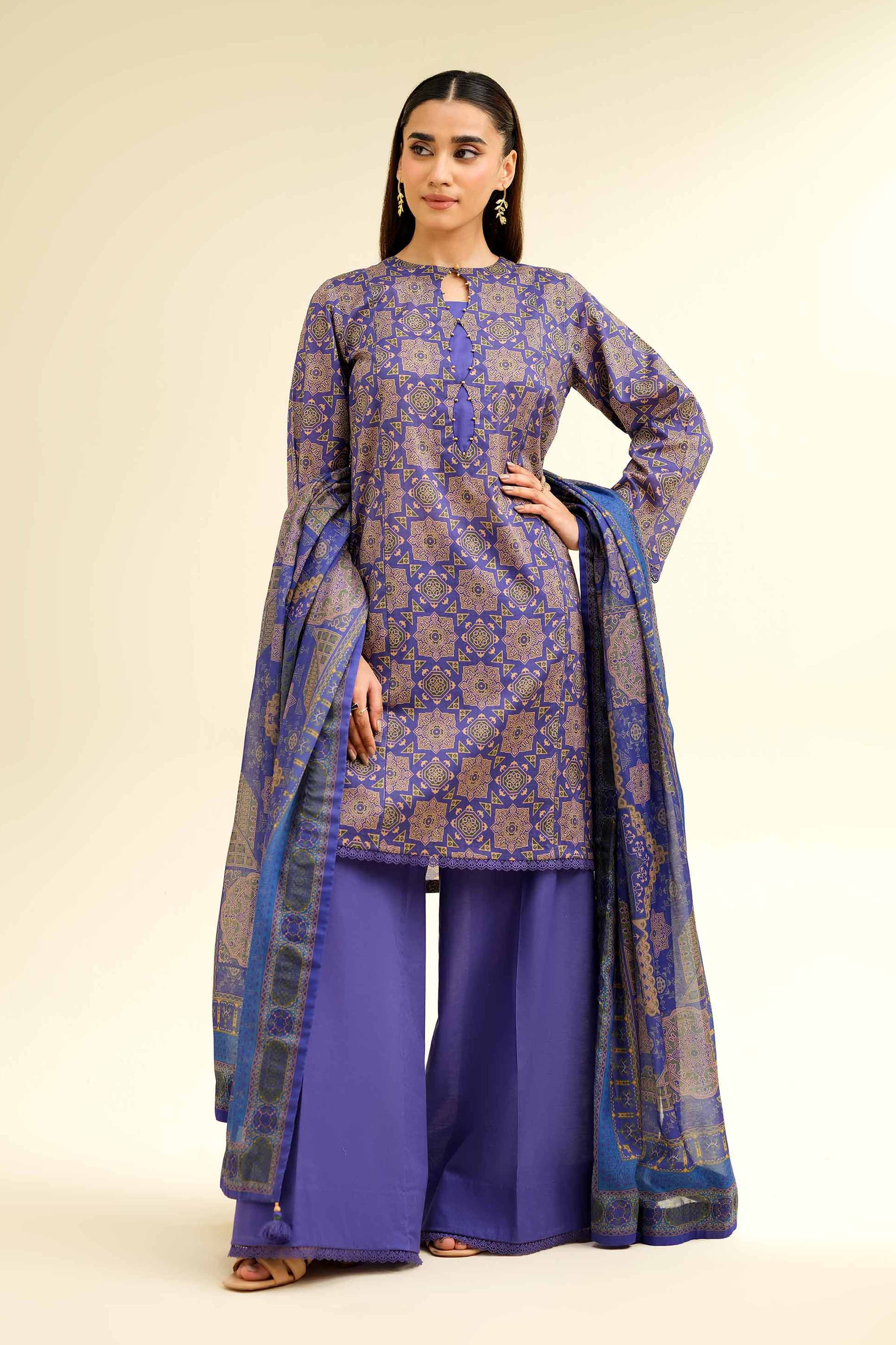 3 Piece - Printed Suit - 42501471 for Women - Unstitched Collection | Nishat | Shop Online