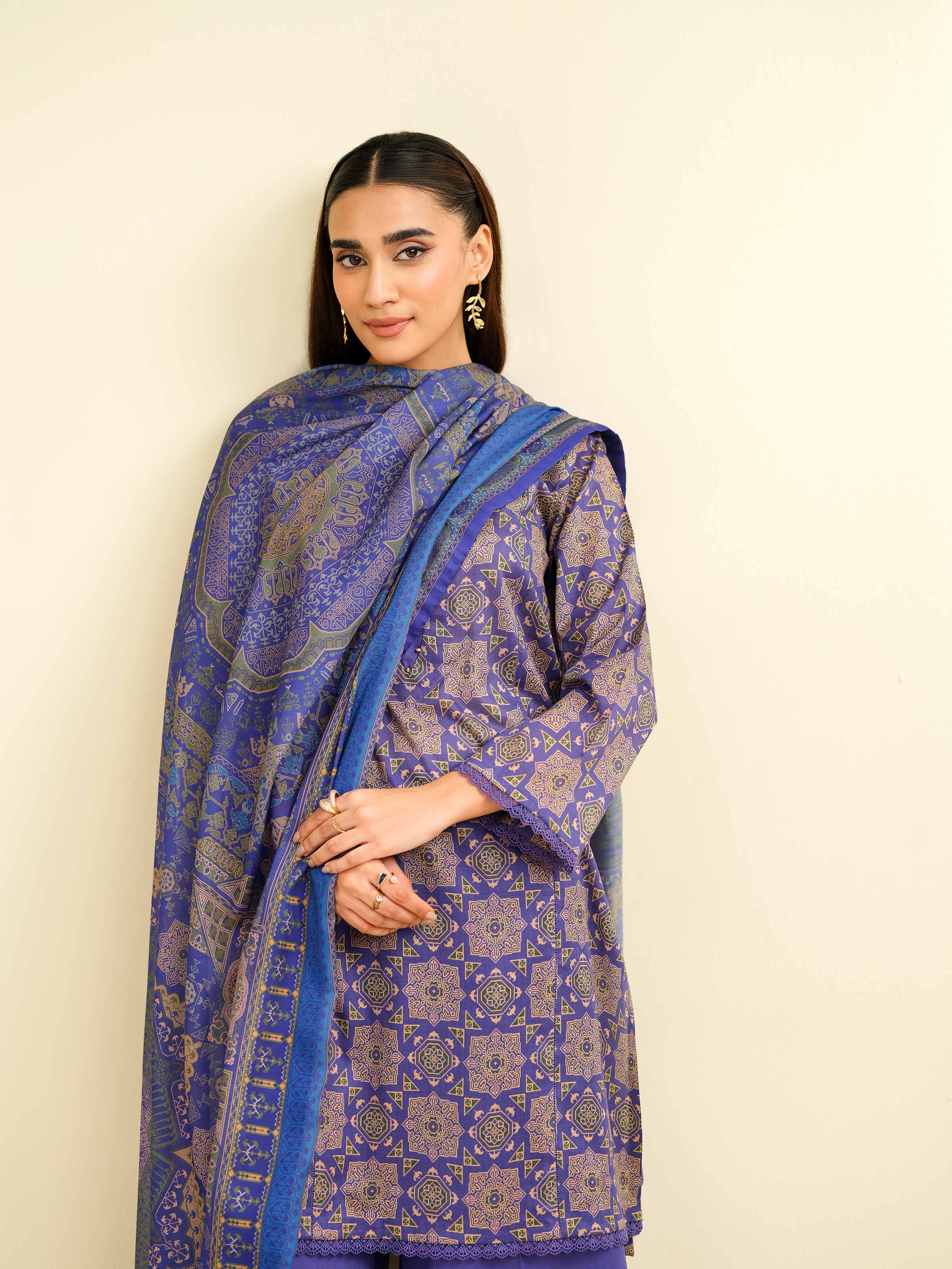 3 Piece - Printed Suit - 42501471 for Women - Unstitched Collection | Nishat | Shop Online