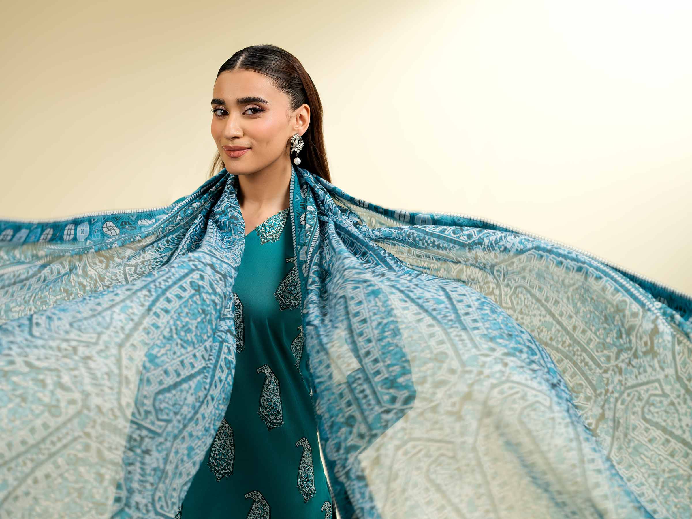 3 Piece - Printed Suit - 42501473 for Women - Unstitched Collection | Nishat | Shop Online