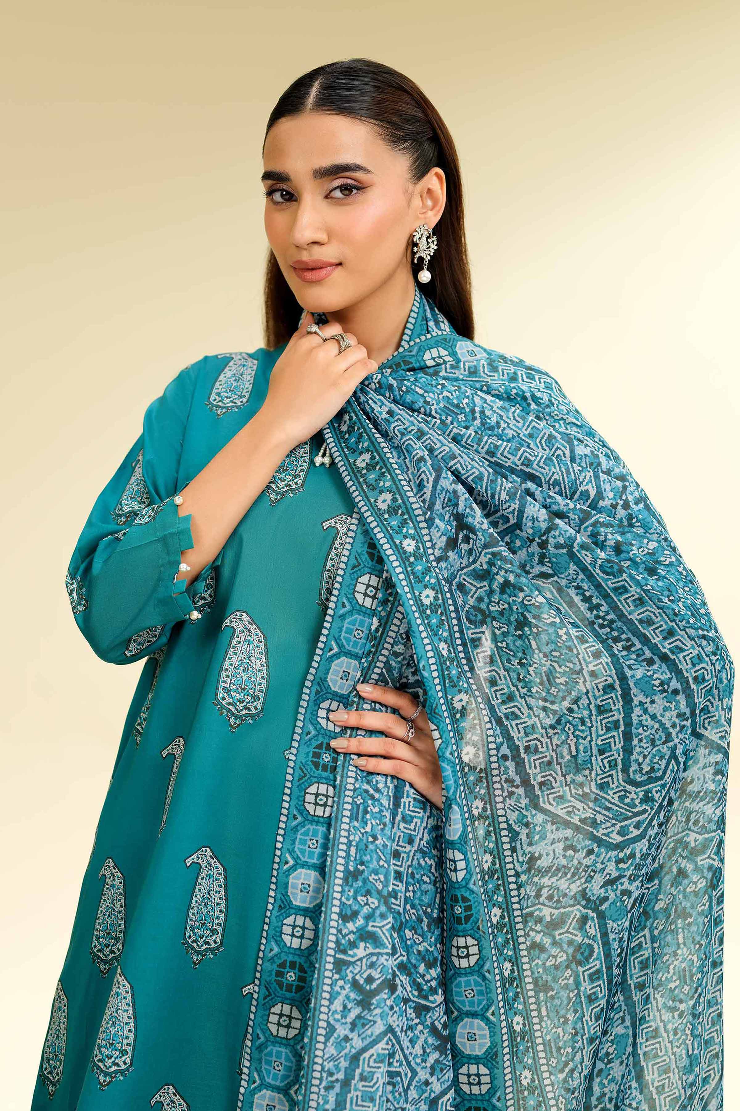 3 Piece - Printed Suit - 42501473 for Women - Unstitched Collection | Nishat | Shop Online