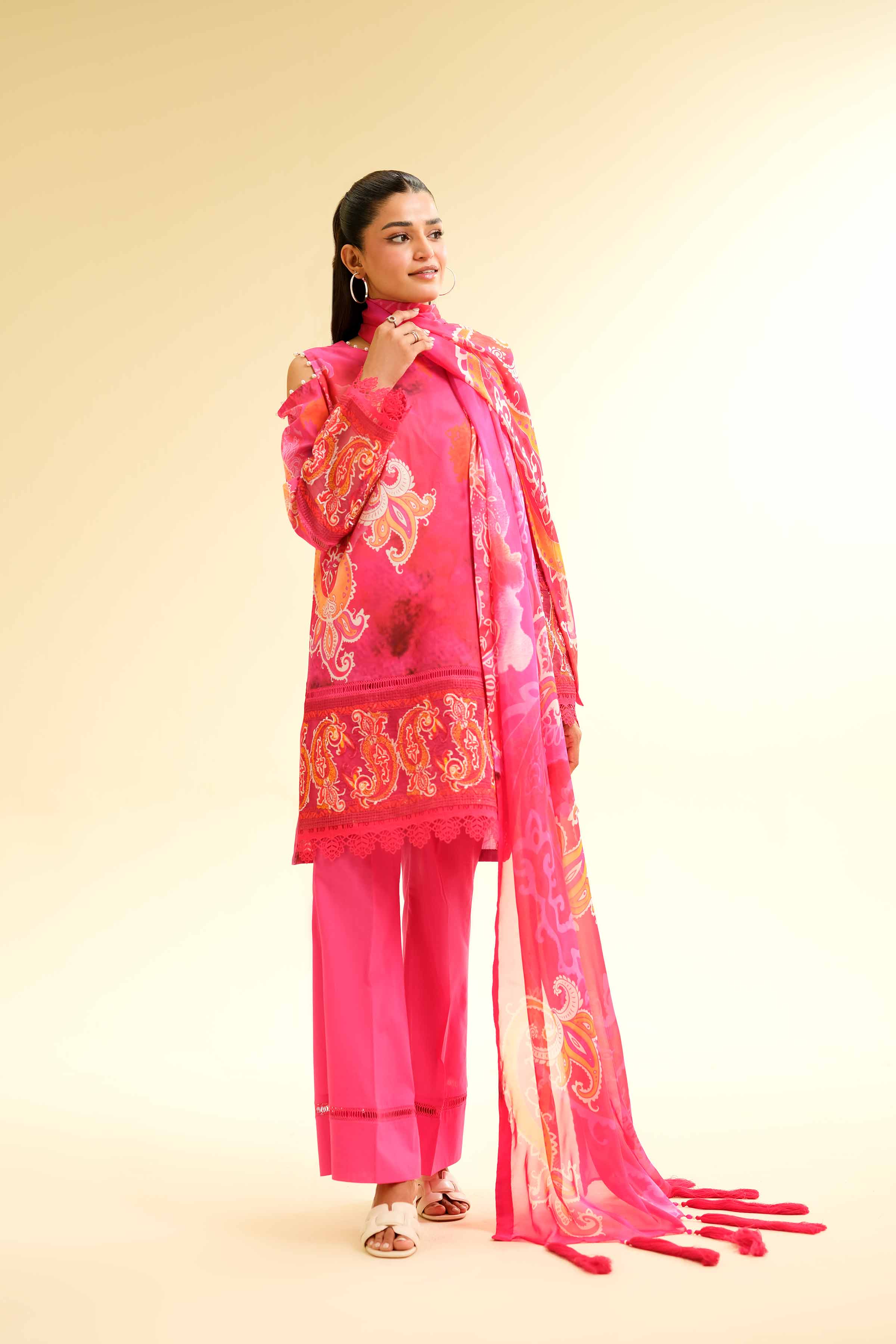 3 Piece - Digital Printed Embroidered Suit - 42501476 for Women - Unstitched Collection | Nishat | Shop Online