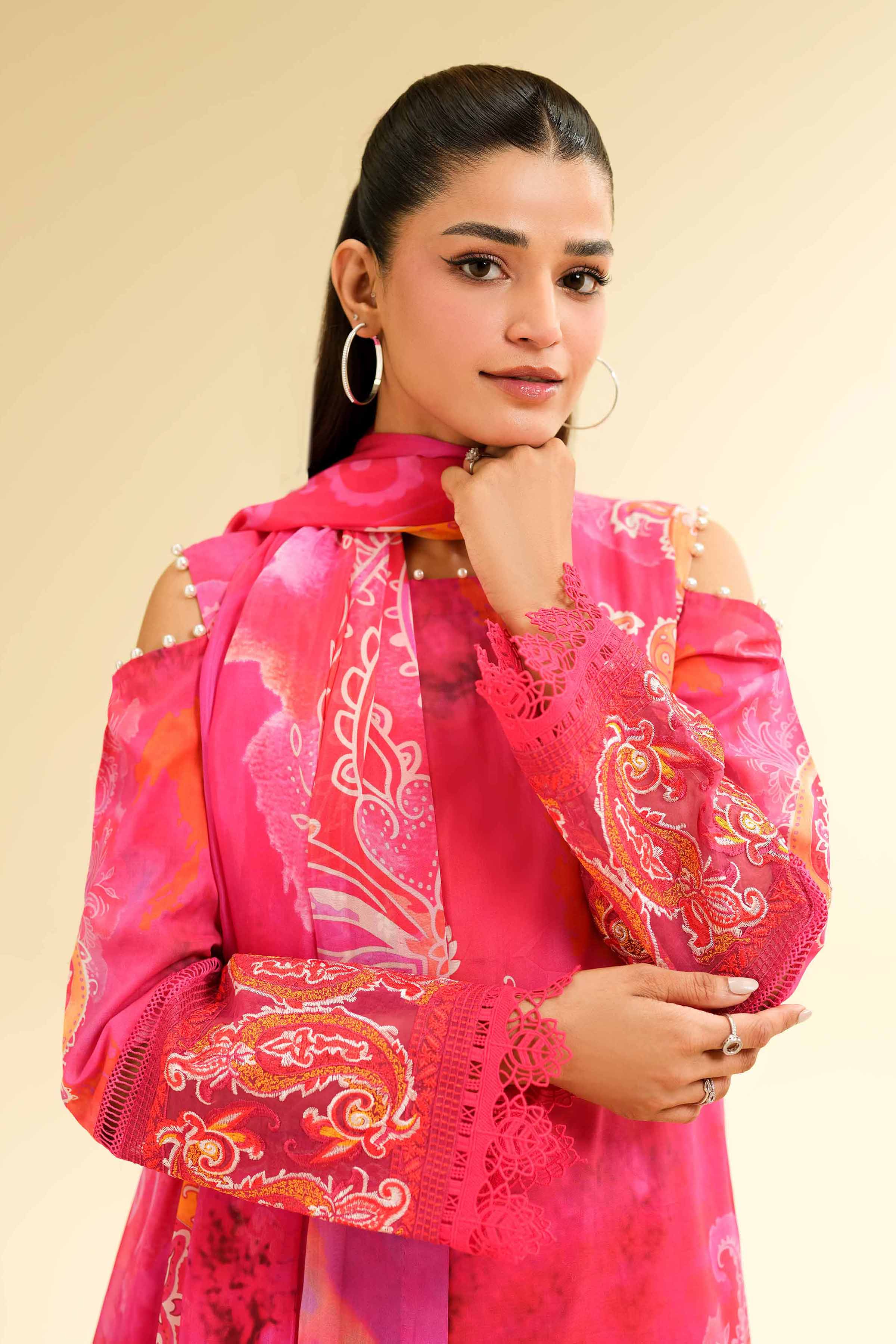 3 Piece - Digital Printed Embroidered Suit - 42501476 for Women - Unstitched Collection | Nishat | Shop Online