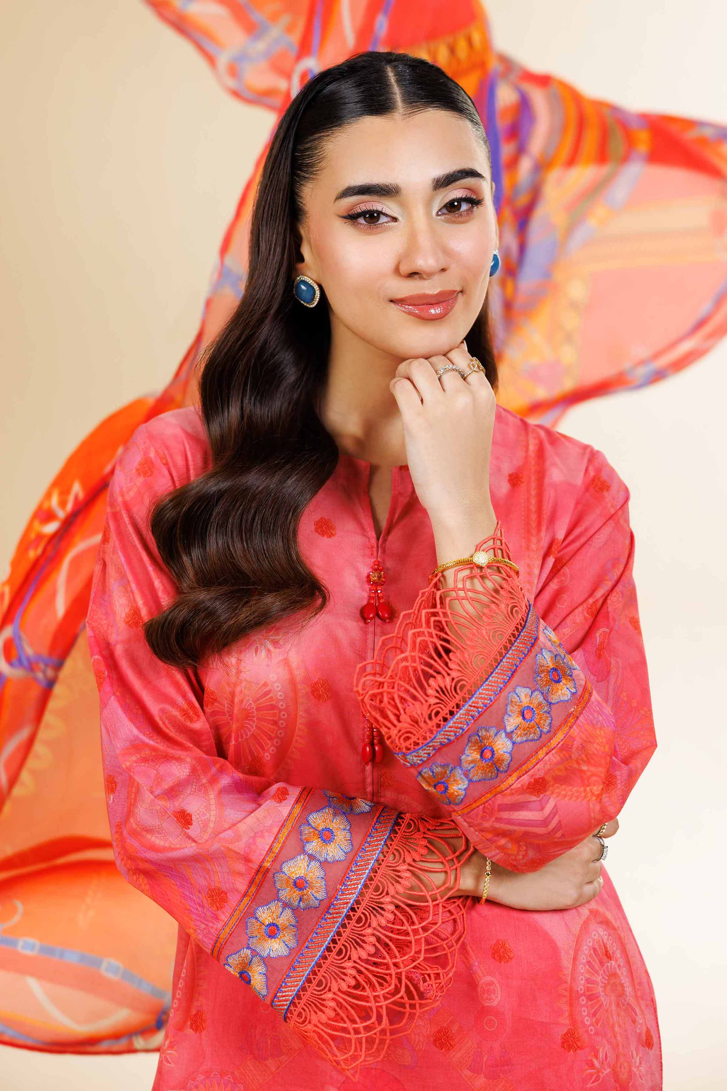 3 Piece - Digital Printed Embroidered Suit - 42501478 for Women - Unstitched Collection | Nishat | Shop Online