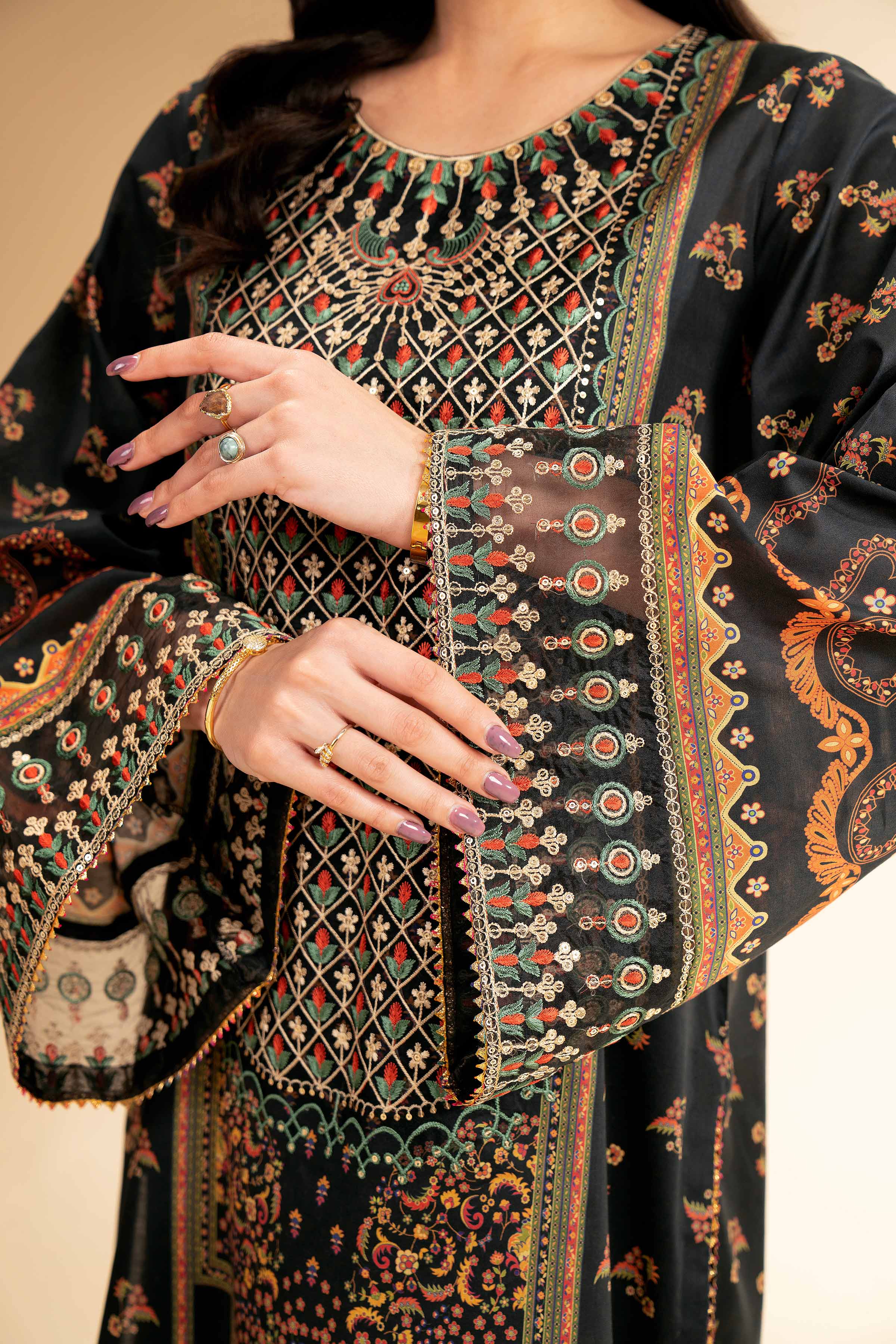 3 Piece - Digital Printed Embroidered Suit - 42501479 for Women - Unstitched Collection | Nishat | Shop Online