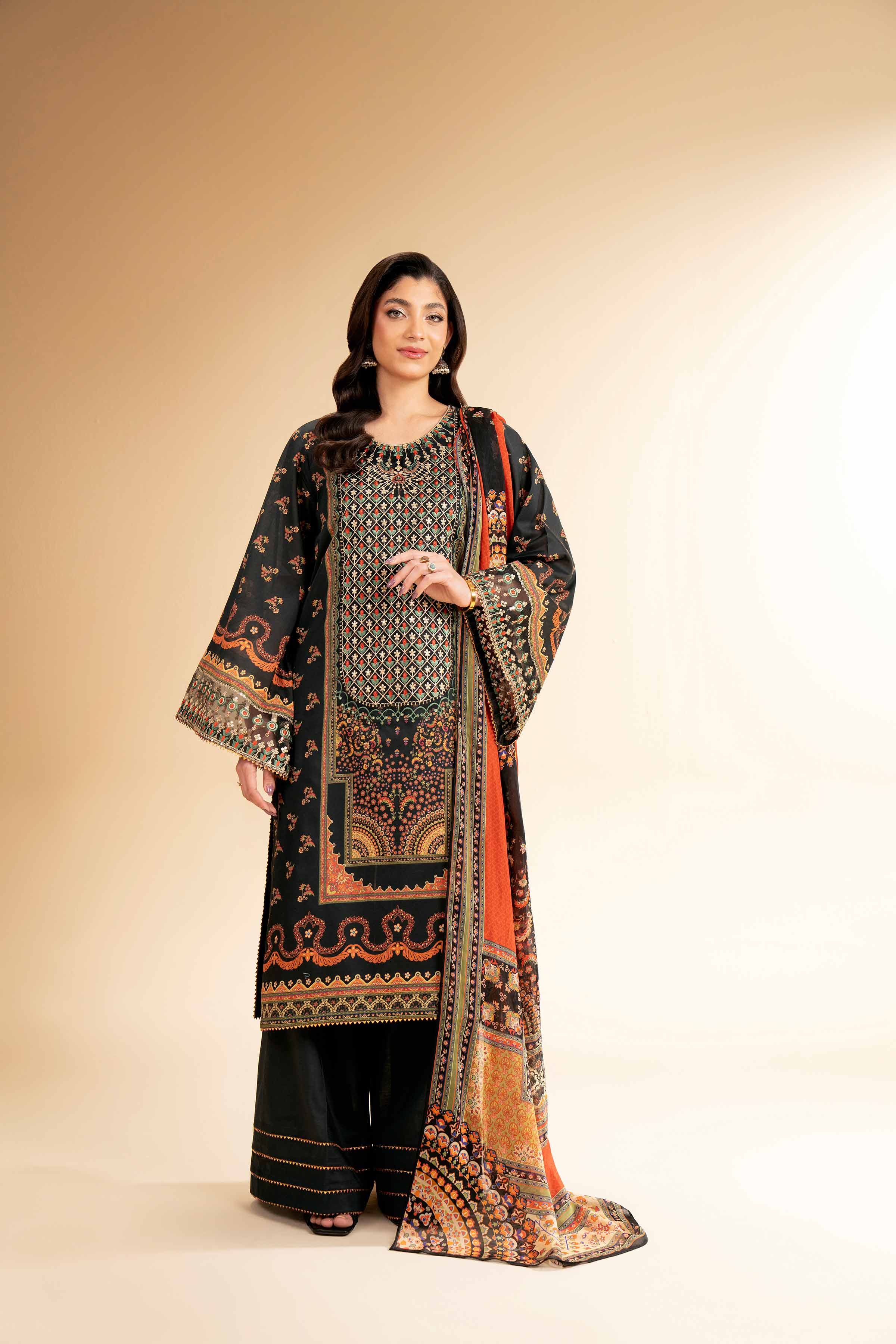 3 Piece - Digital Printed Embroidered Suit - 42501479 for Women - Unstitched Collection | Nishat | Shop Online