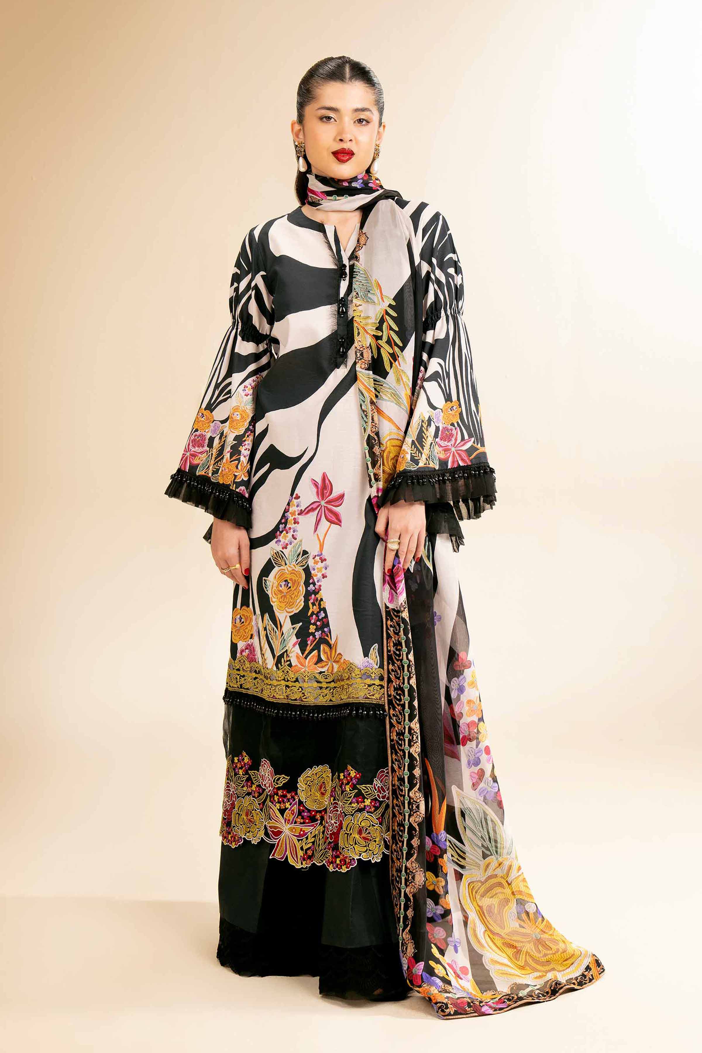 3 Piece - Digital Printed Embroidered Suit - 42501480 for Women - Unstitched Collection | Nishat | Shop Online