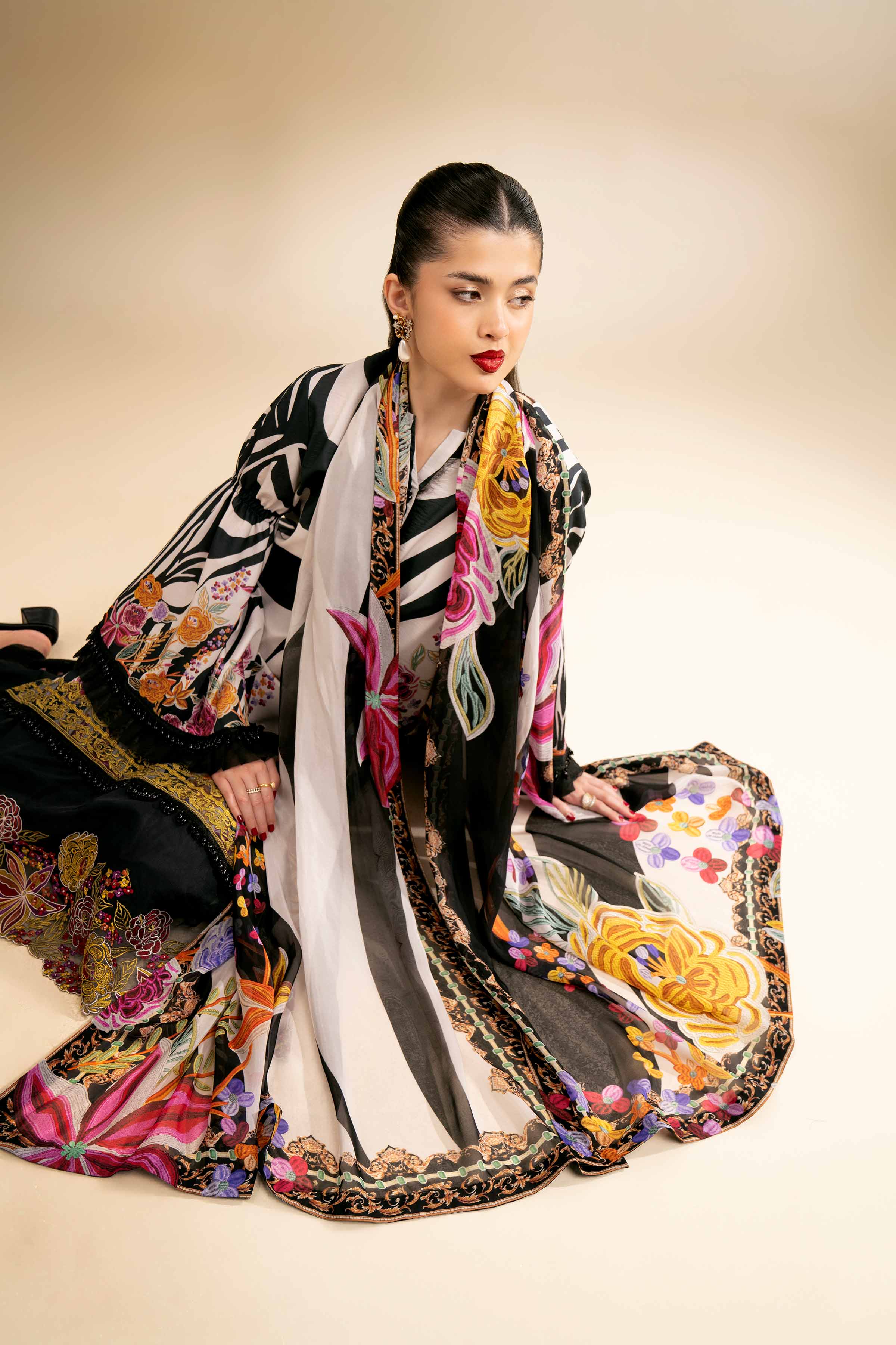 3 Piece - Digital Printed Embroidered Suit - 42501480 for Women - Unstitched Collection | Nishat | Shop Online