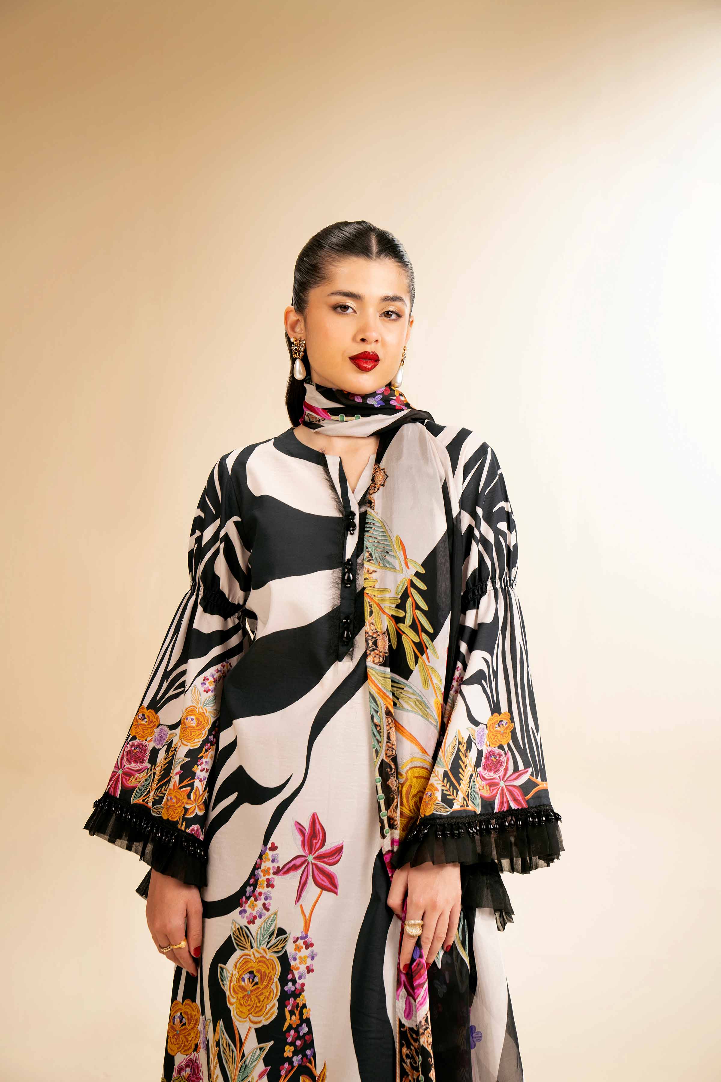 3 Piece - Digital Printed Embroidered Suit - 42501480 for Women - Unstitched Collection | Nishat | Shop Online