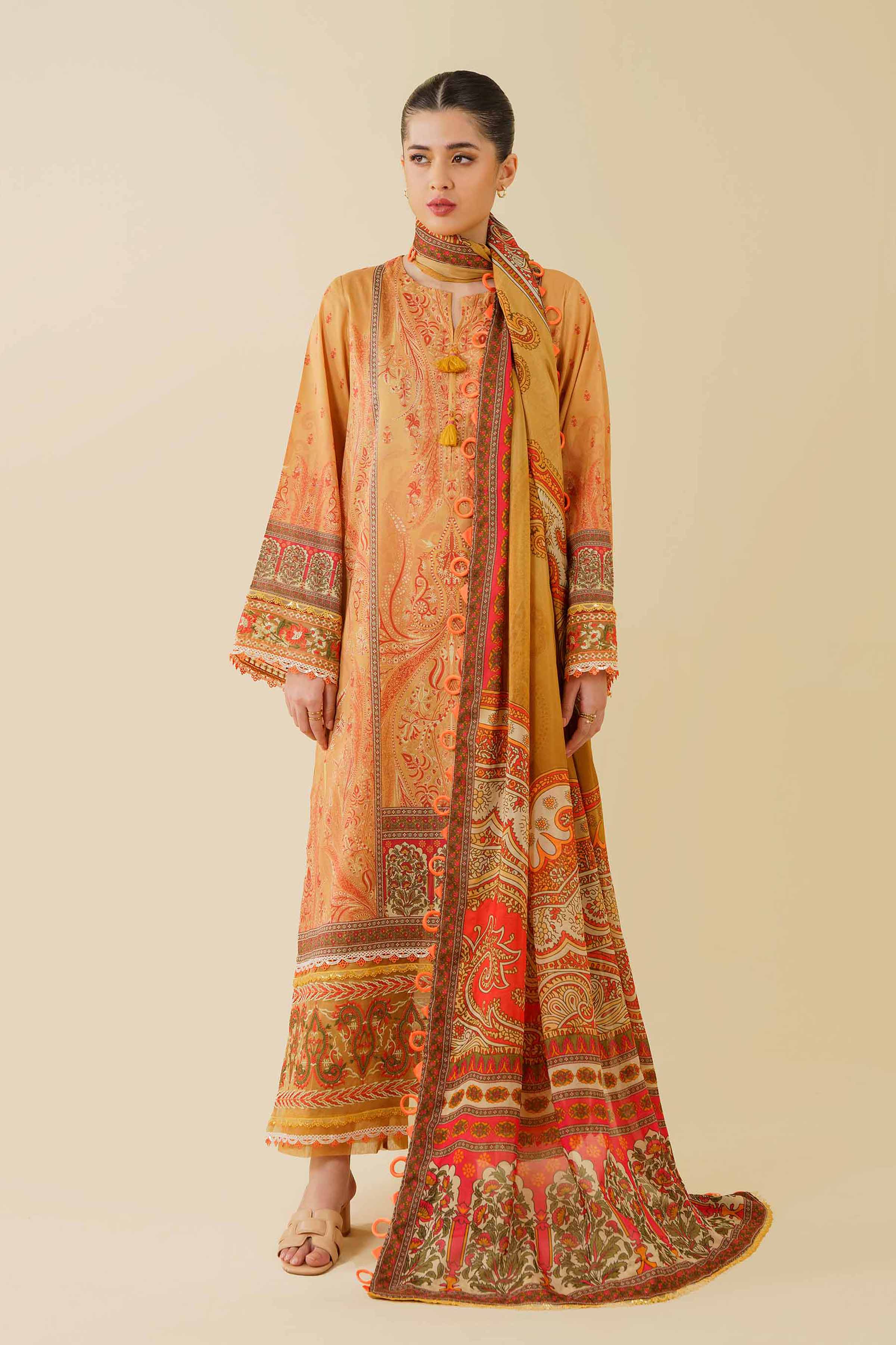 3 Piece - Digital Printed Embroidered Suit - 42501481 for Women - Unstitched Collection | Nishat | Shop Online