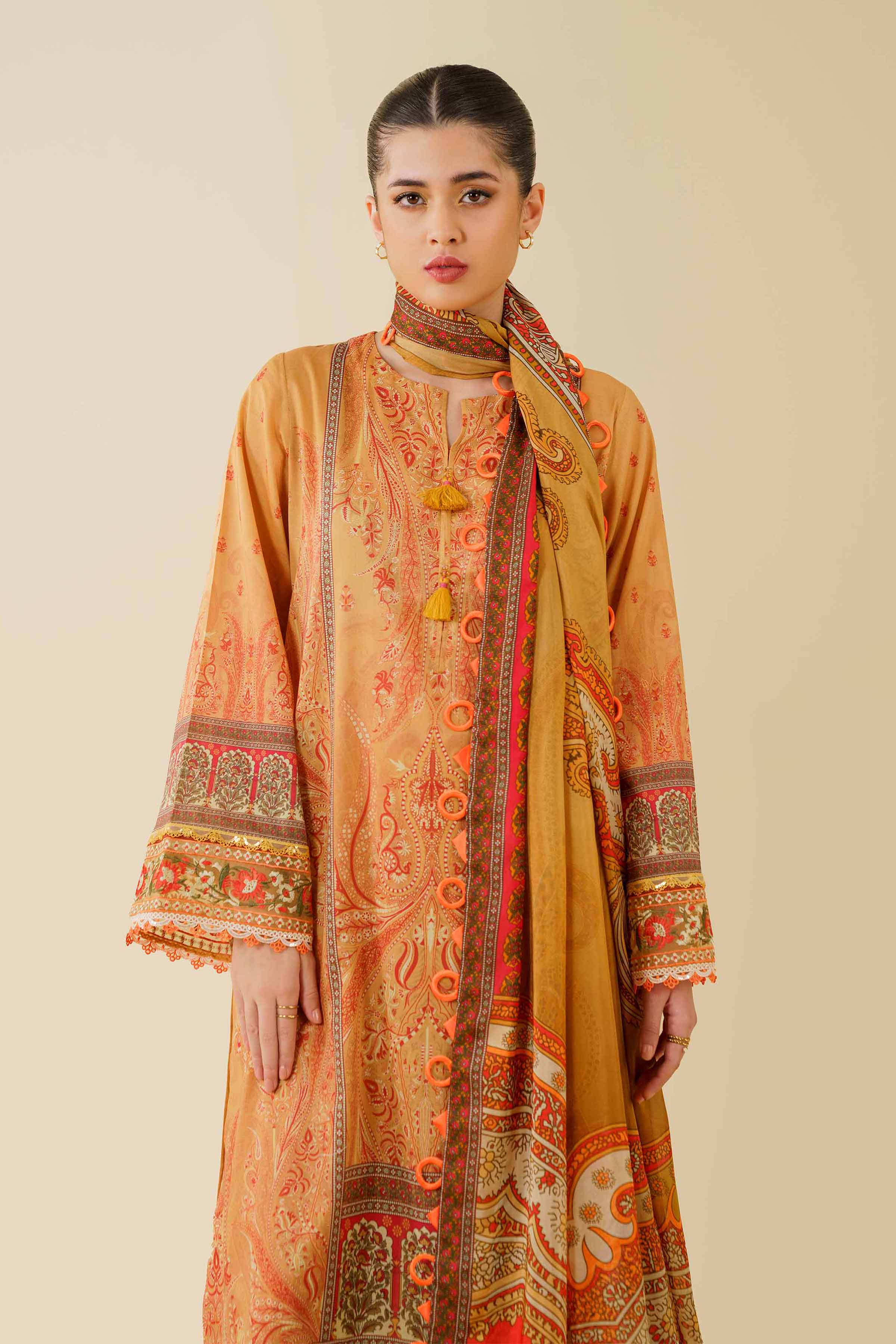 3 Piece - Digital Printed Embroidered Suit - 42501481 for Women - Unstitched Collection | Nishat | Shop Online