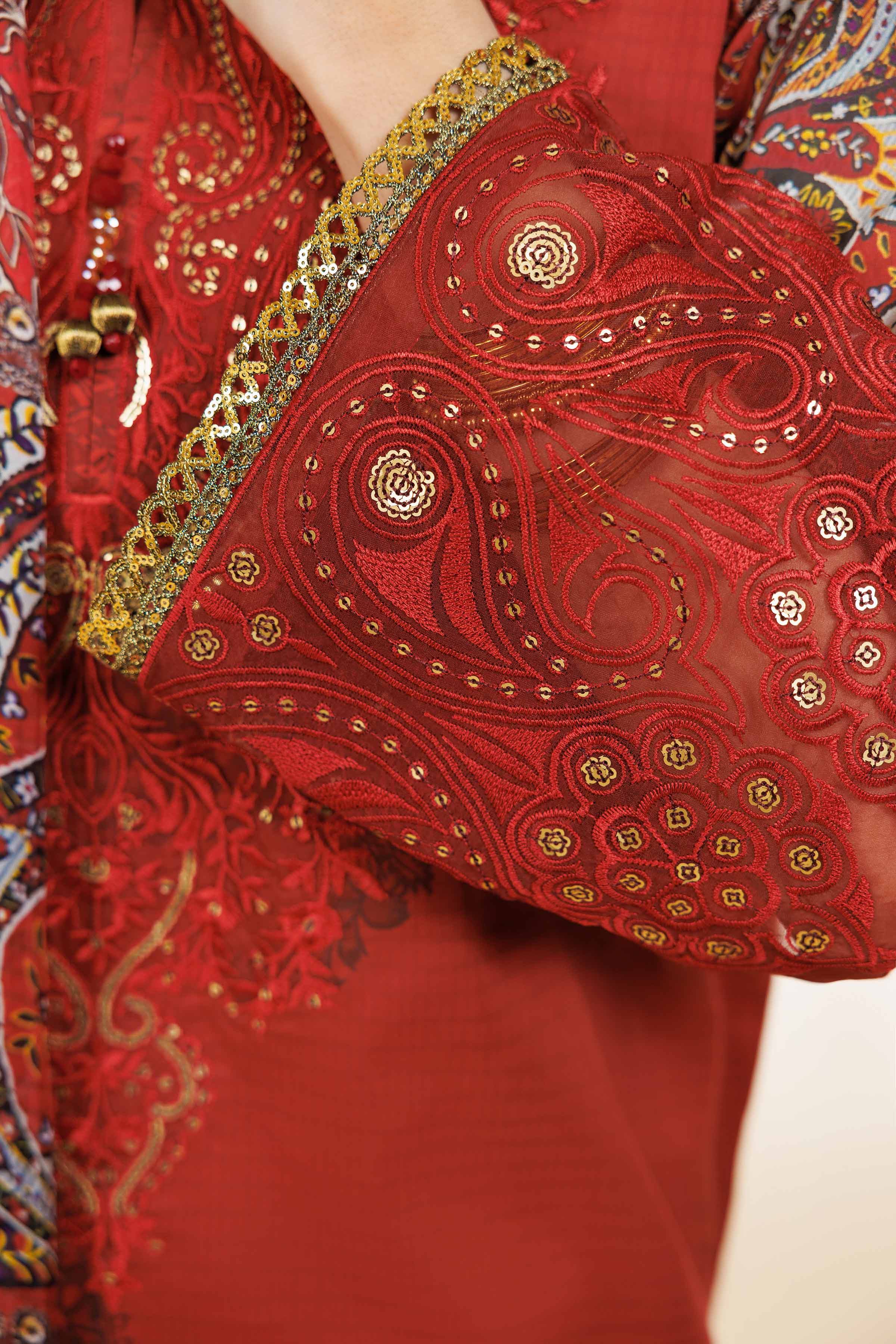 3 Piece - Digital Printed Embroidered Suit - 42501482 for Women - Unstitched Collection | Nishat | Shop Online