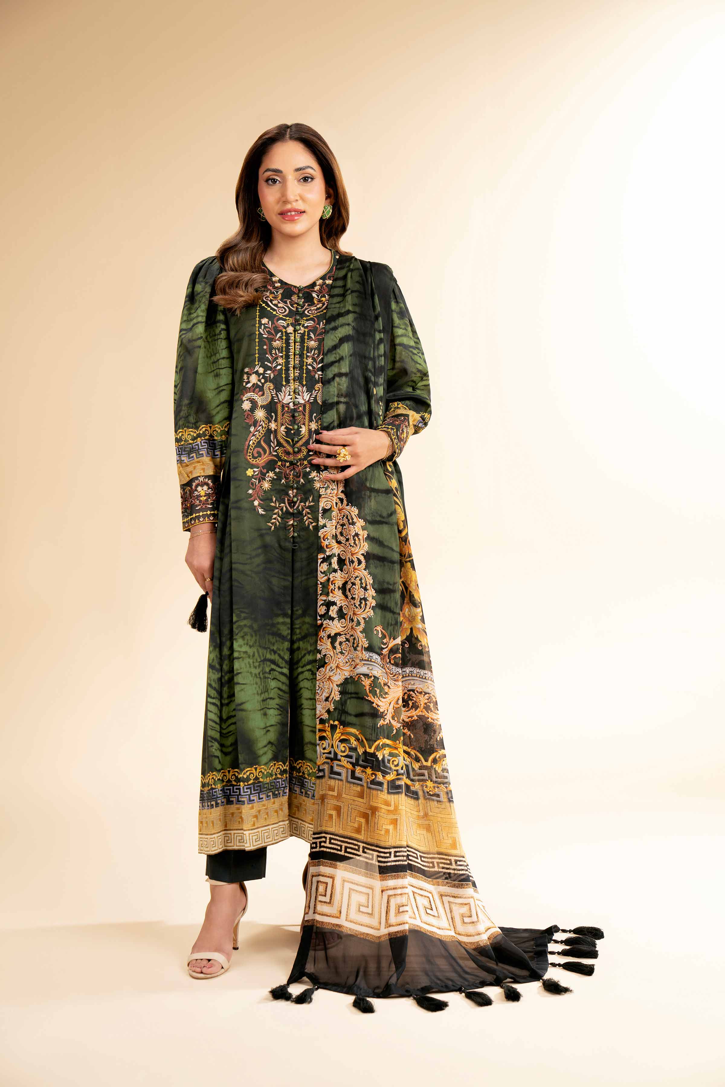 3 Piece - Digital Printed Embroidered Suit - 42501483 for Women - Unstitched Collection | Nishat | Shop Online