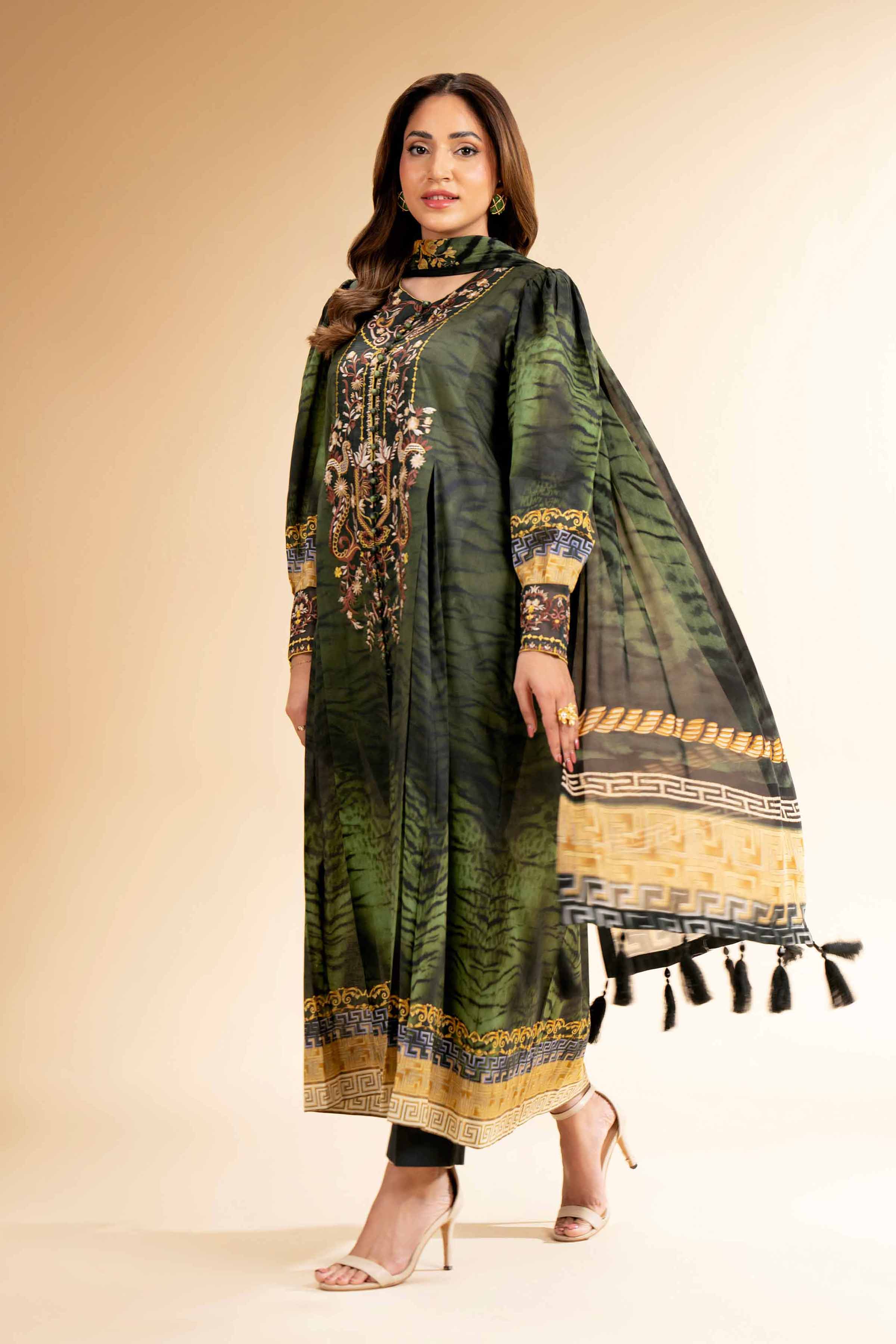3 Piece - Digital Printed Embroidered Suit - 42501483 for Women - Unstitched Collection | Nishat | Shop Online
