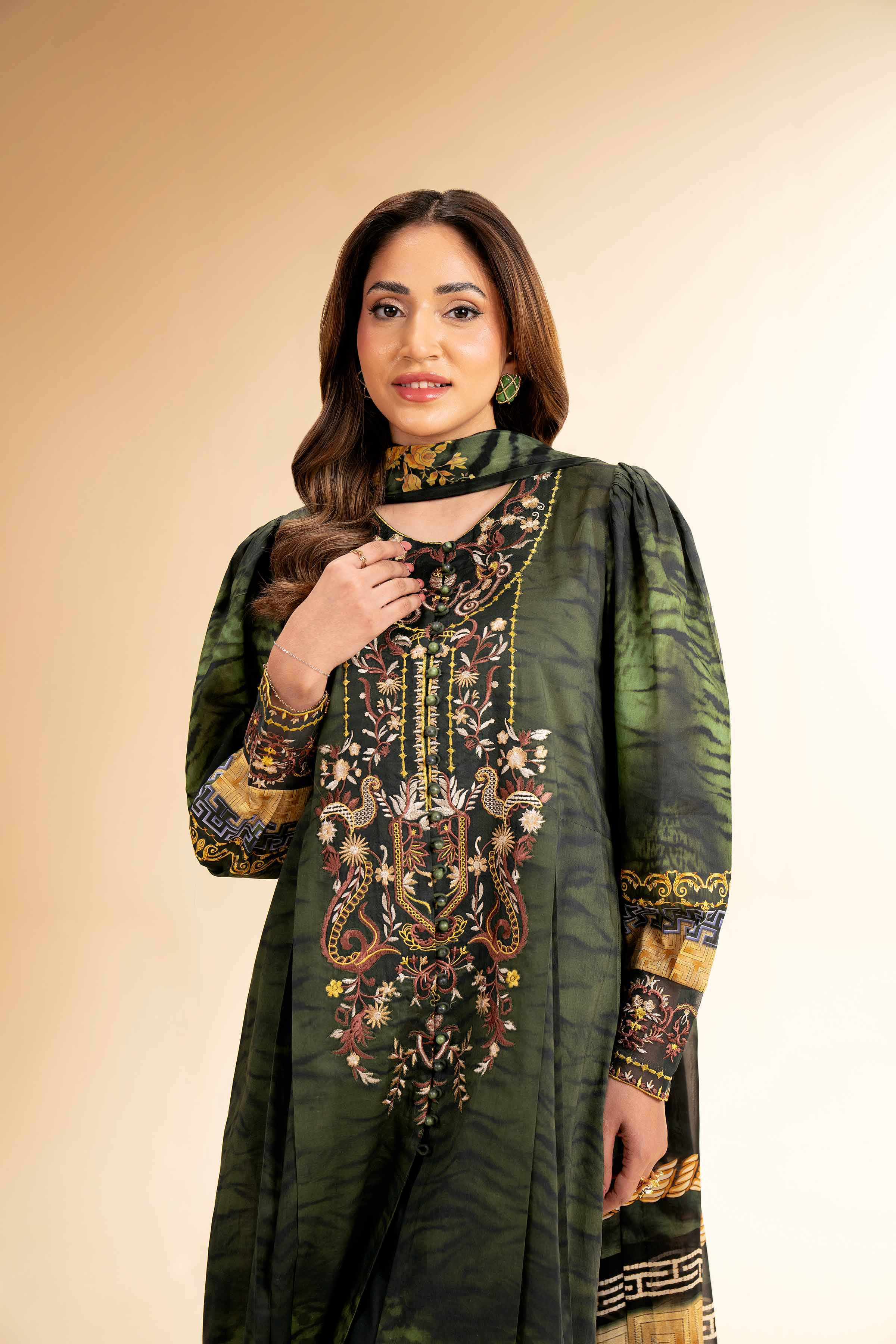 3 Piece - Digital Printed Embroidered Suit - 42501483 for Women - Unstitched Collection | Nishat | Shop Online