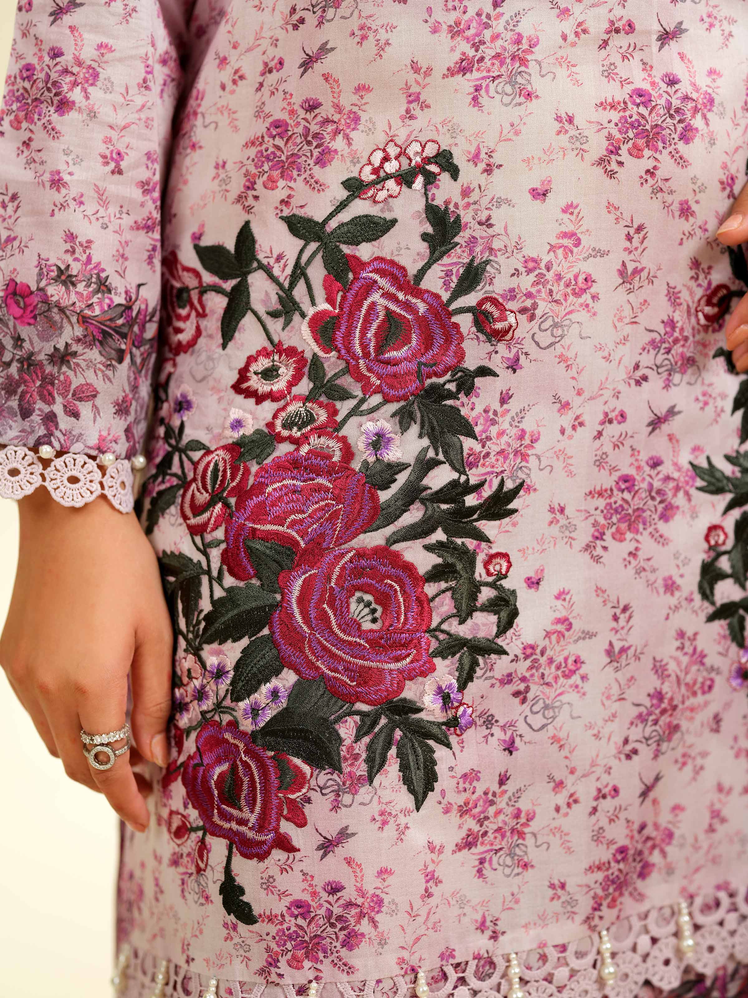 3 Piece - Digital Printed Embroidered Suit - 42501484 for Women - Unstitched Collection | Nishat | Shop Online