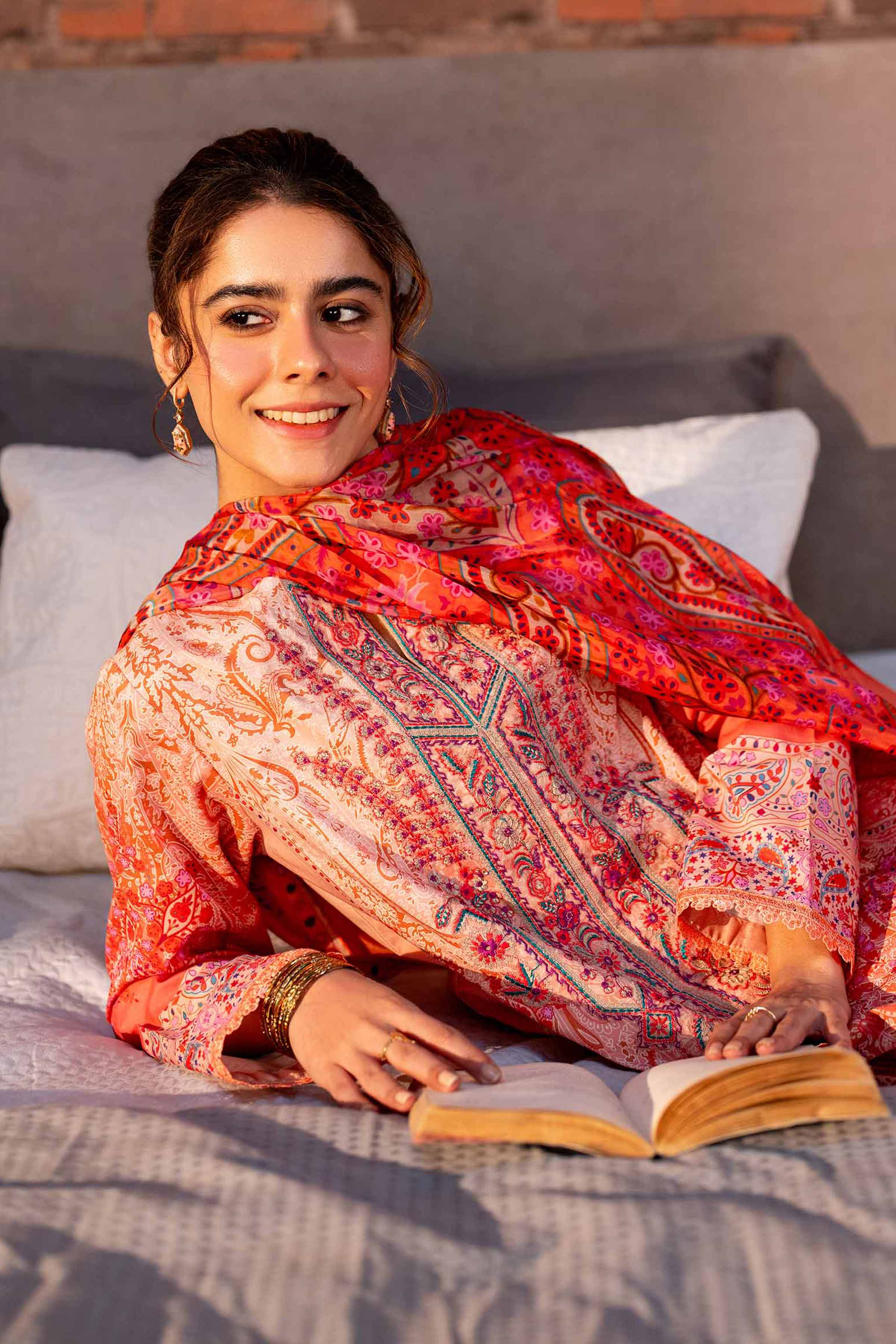 3 Piece - Digital Printed Embroidered Suit - 42501485 for Women - Unstitched Collection | Nishat | Shop Online