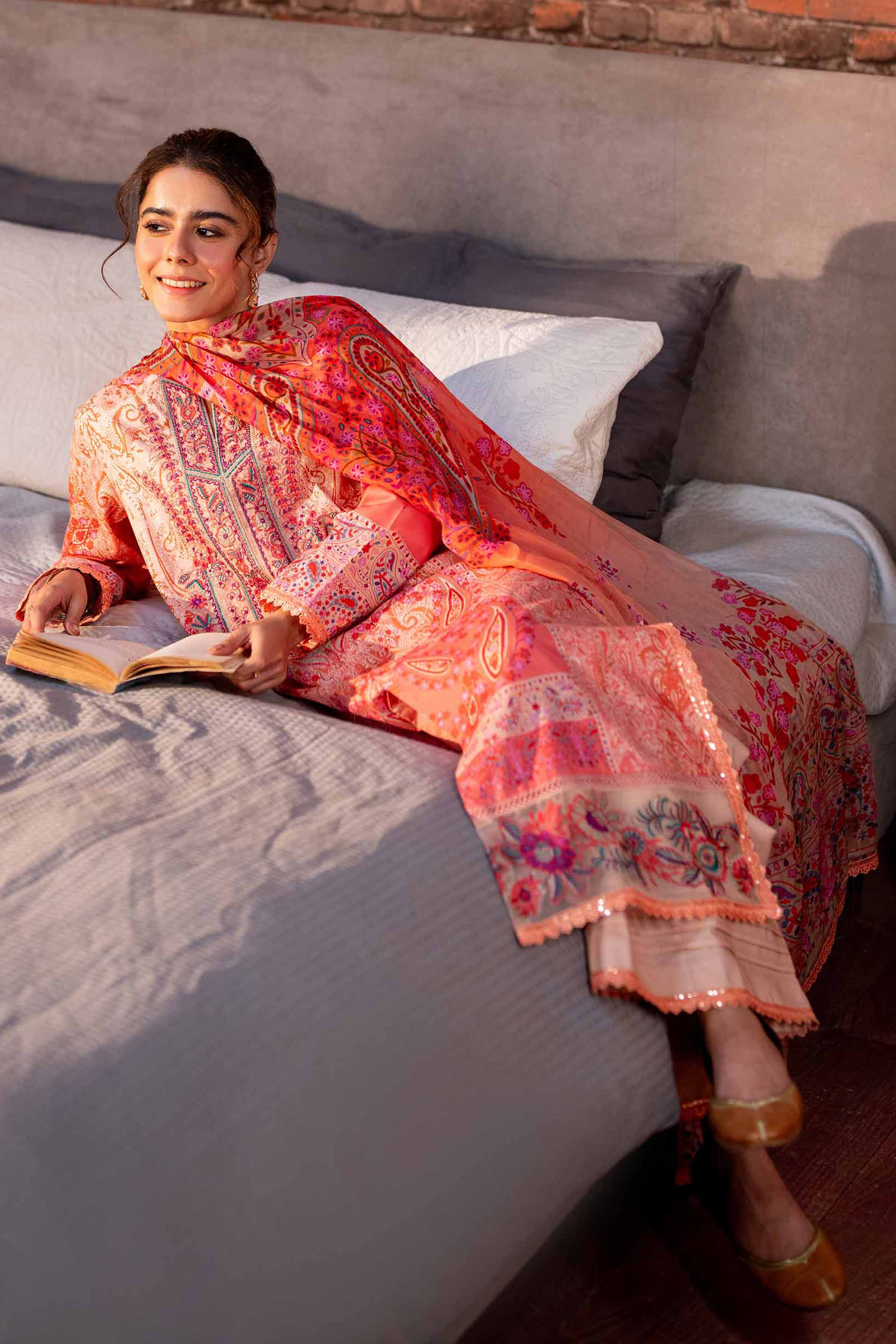 3 Piece - Digital Printed Embroidered Suit - 42501485 for Women - Unstitched Collection | Nishat | Shop Online