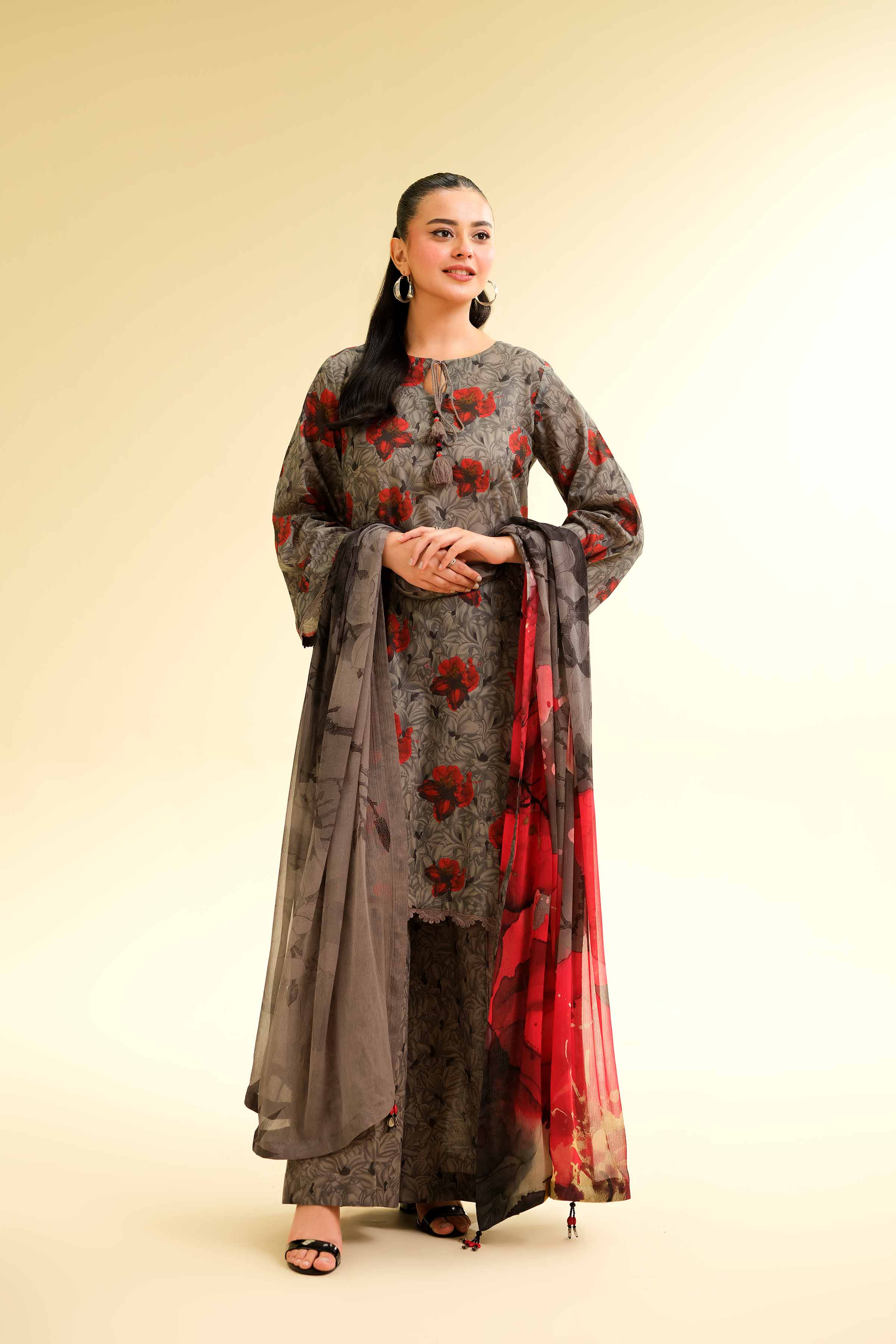 3 Piece - Printed Suit - 42501488 for Women - Unstitched Collection | Nishat | Shop Online