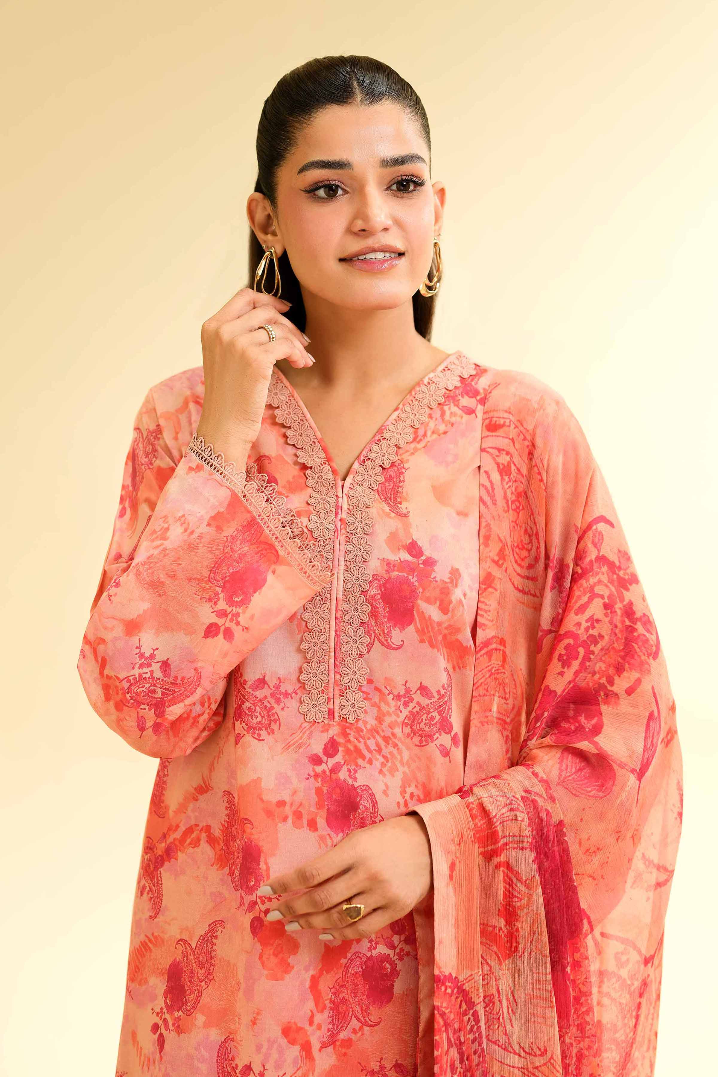 3 Piece - Printed Suit - 42501490 for Women - Unstitched Collection | Nishat | Shop Online